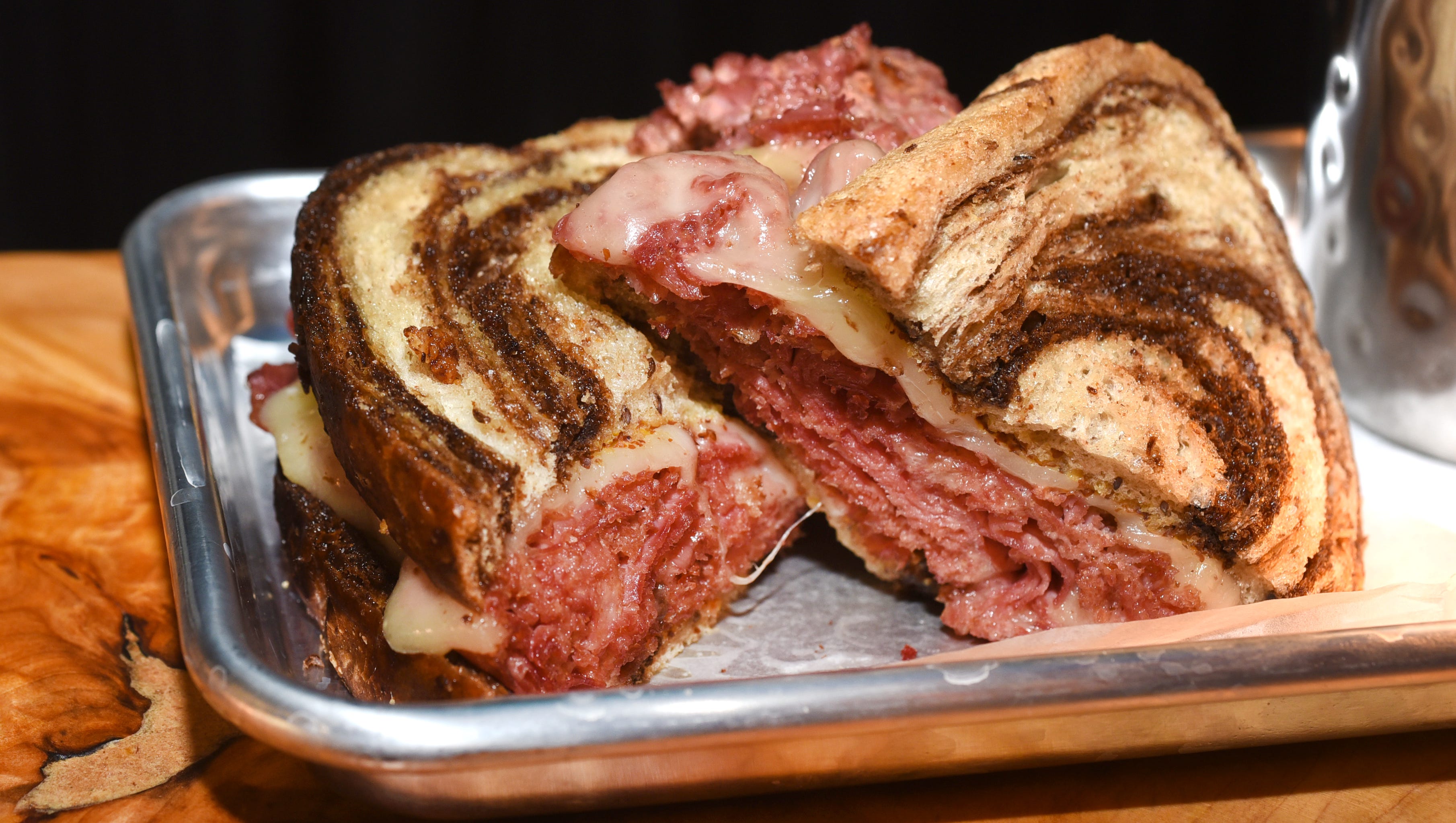 The Sy Ginsberg's Corned Beef Sandwich was presented during a media event.