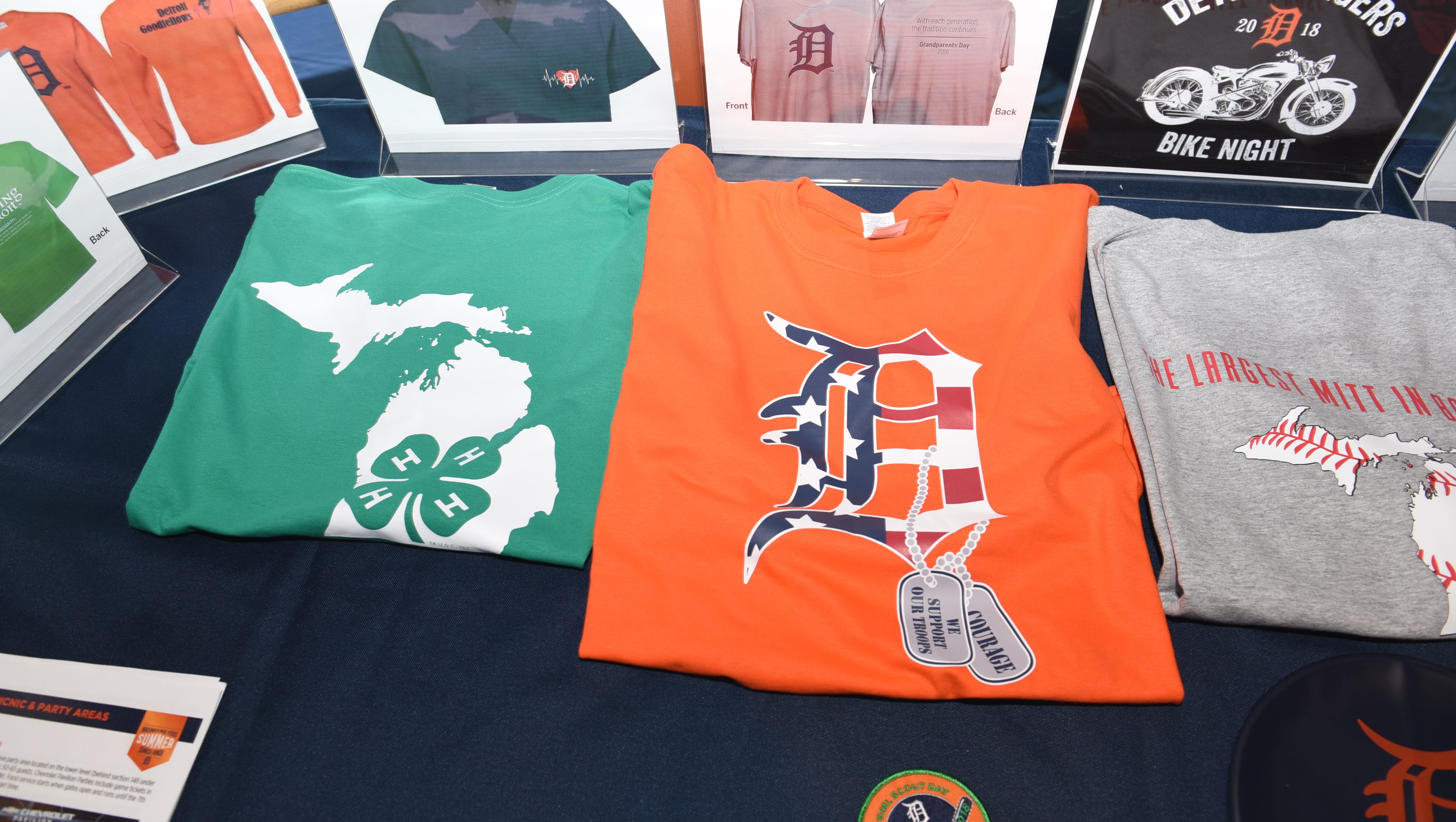 New merchandise was presented during a media event.