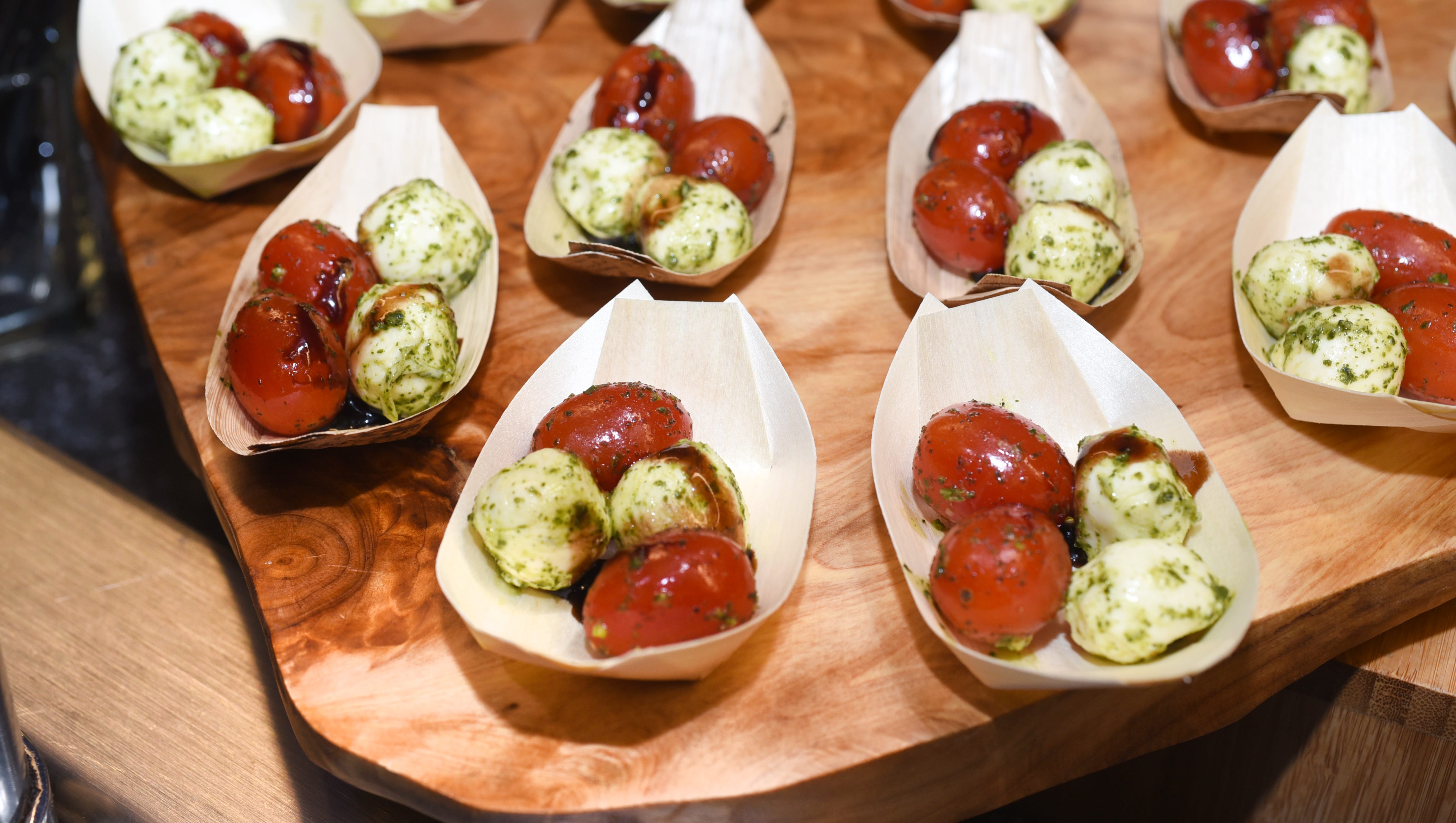 The Caprese Salad was presented during a media event unveiling concessions at Comerica Park.