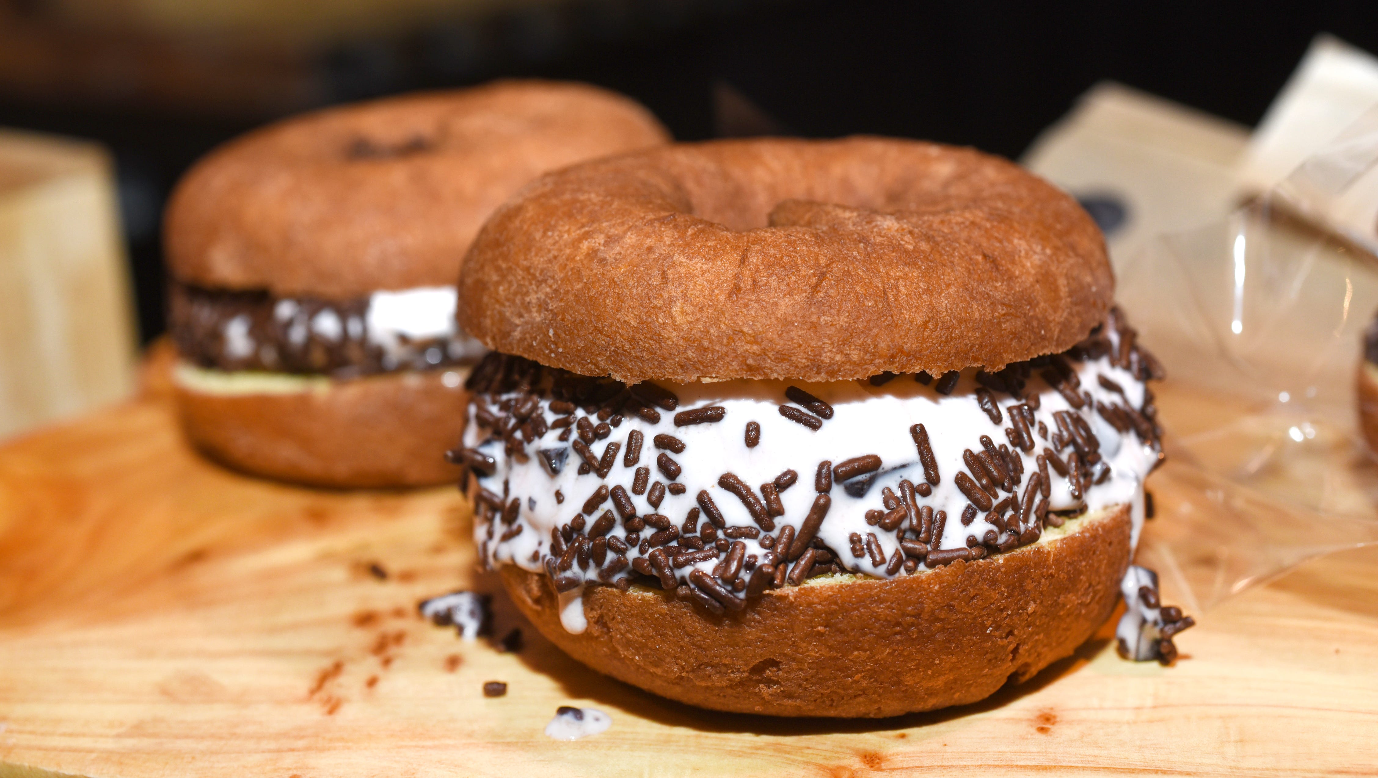 The Donut Ice Cream Sandwich was presented during a media event .