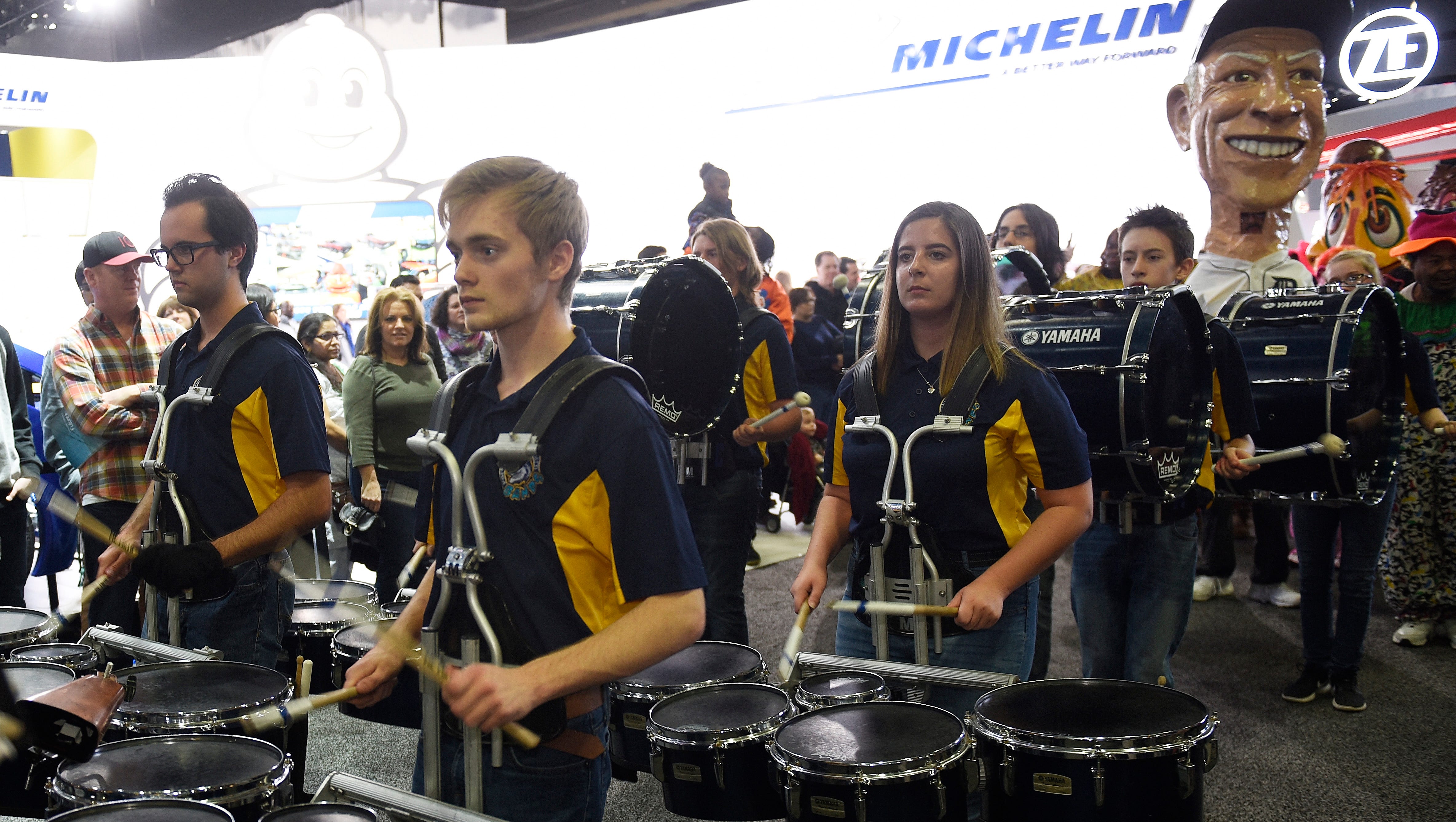 Members of the Port Huron Northern High School Drumline participated in the Parade of Cars.