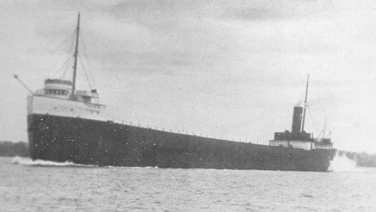 The SS Isaac M. Scott was hauling a load of coal from Cleveland to Milkwaukee when it sank in Lake Huron near Thunder Bay Island.  All 28 crew members were lost. The ship already had experienced a tragedy:  On its maiden voyage in 1909, it accidentally rammed the SS John B. Cowle, sinking it and causing the death of 14 of its 24 crewmen.