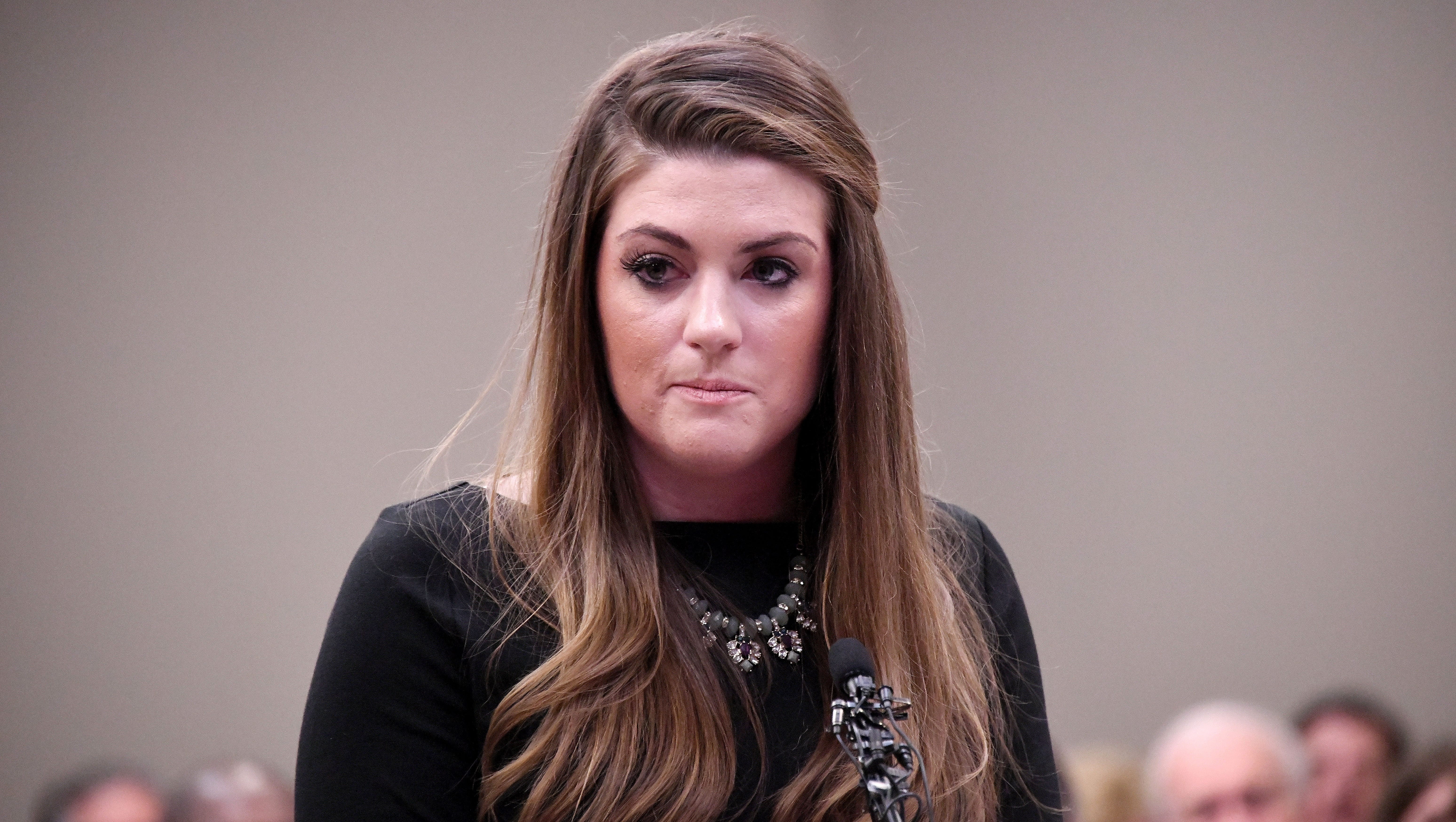 Sterling Riethman made the first victim statement on Day 7. She was 20 when she was abused by Nassar. "I look around this room, and I’m in complete awe," she said. "These women, these warriors, give me life. They lit a fire inside me that I didn’t even know existed ... They inspire me and fuel me to continue on in this fight against predators and their enablers."