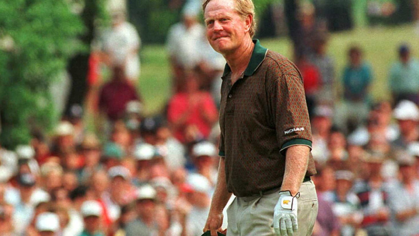 Jack Nicklaus looks to the gallery after the conclusion of his 40th U.S. Open, in 2006, at Oakland Hills Country Club.