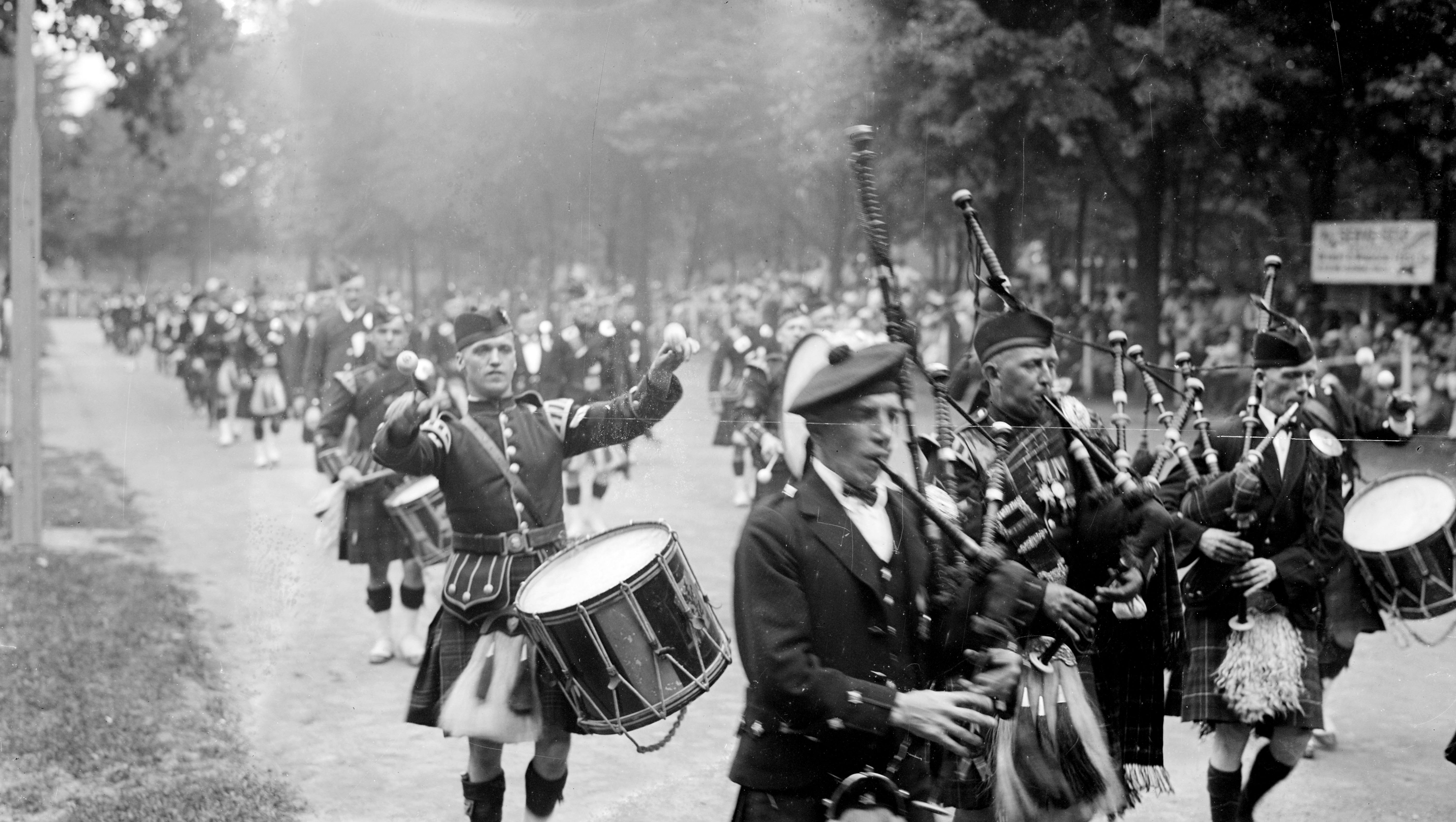 The St. Andrew’s Society celebrates its Scottish heritage on Boblo in the 1920s.