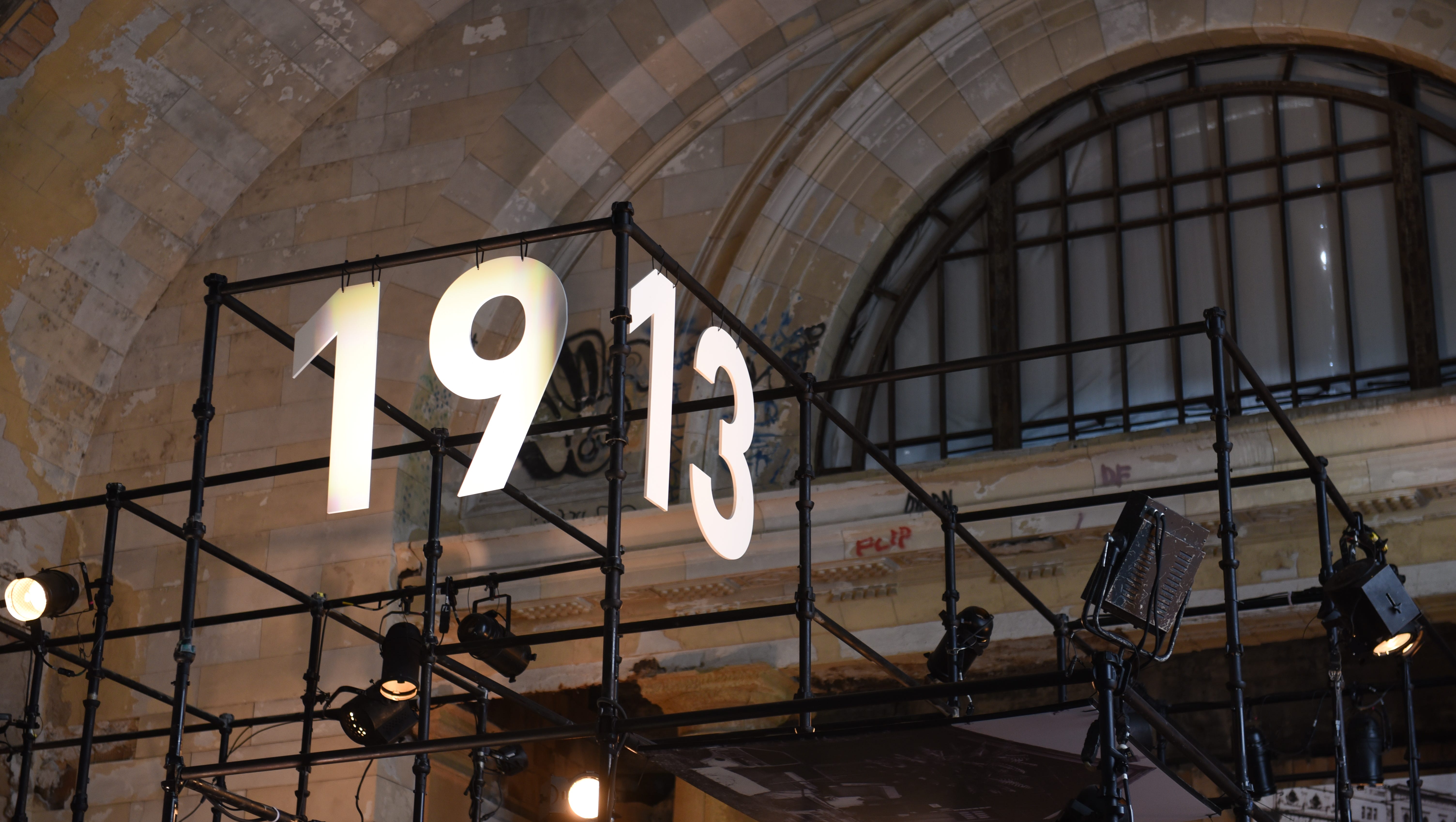 1913, the year of the station's opening, is displayed during tours Friday of the famed Michigan Central Train Depot.