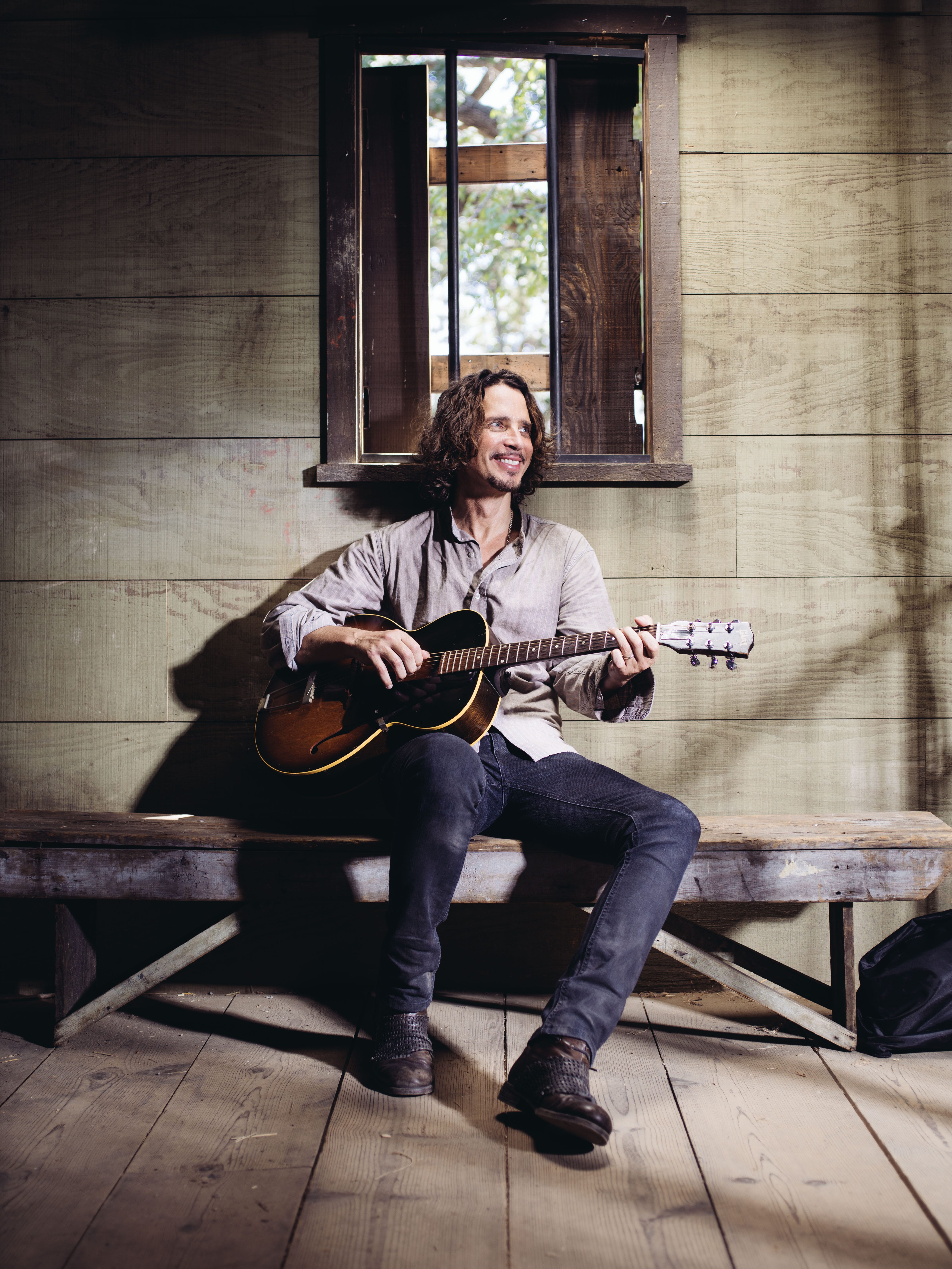 In this July 29, 2015, photo, Chris Cornell poses for a portrait to promote his latest album, "Higher Truth," at The Paramount Ranch in Agoura Hills, Calif.