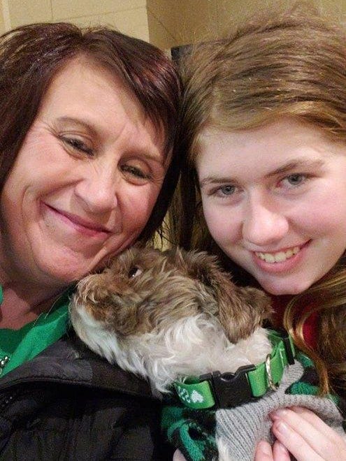 This Friday, Jan. 11, 2019 photo shows Jayme Closs, right, with her aunt, Jennifer Smith in Barron, Wis.