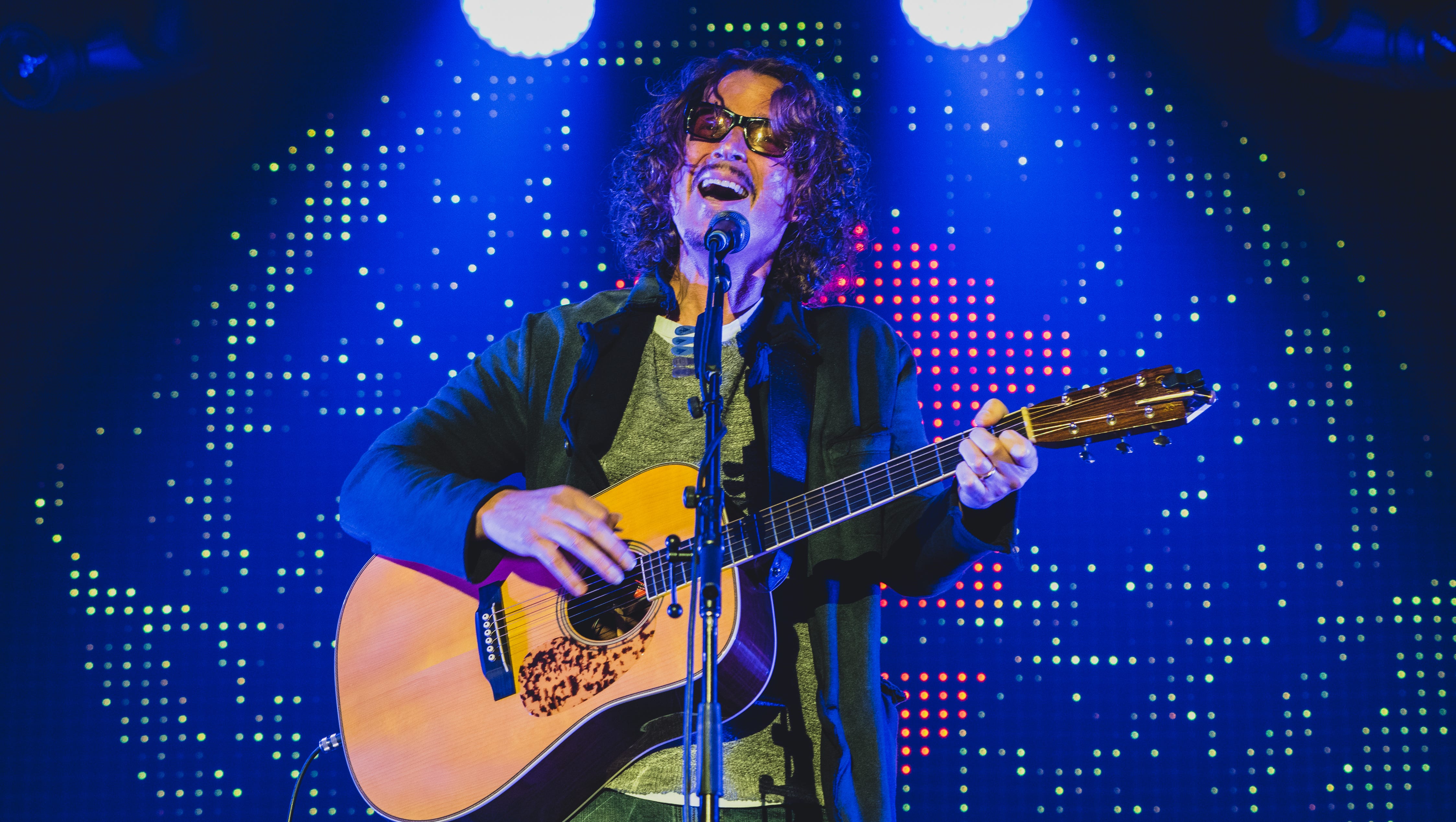 Chris Cornell sings at 2015 KROQ Almost Acoustic Christmas at The Forum on  December 13, 2015, in Inglewood, Calif.