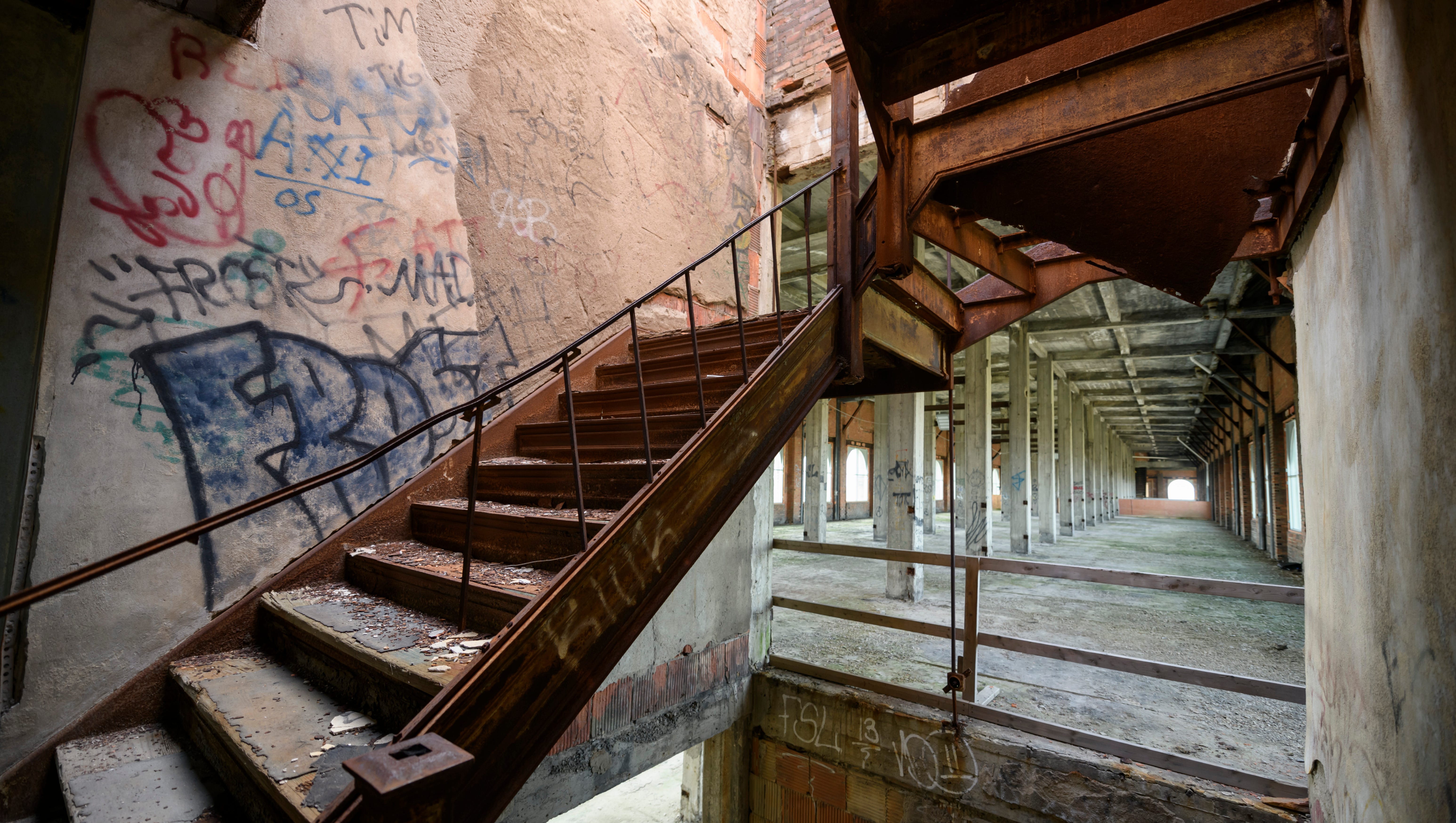 Hackett said the Corktown project won't cost Ford any more than the estimated $1 billion it budgeted for the Dearborn transformation plan. Money for the Corktown outpost came out of that original budget. Above, a stairwell on the top floor of the Michigan Central Depot.