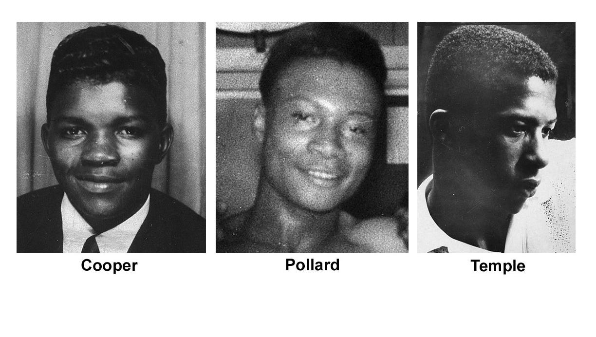 Witnesses said the three victims -- Carl Cooper, 17, Auburey Pollard, 19, and Fred Temple, 18 -- were shot while unarmed.