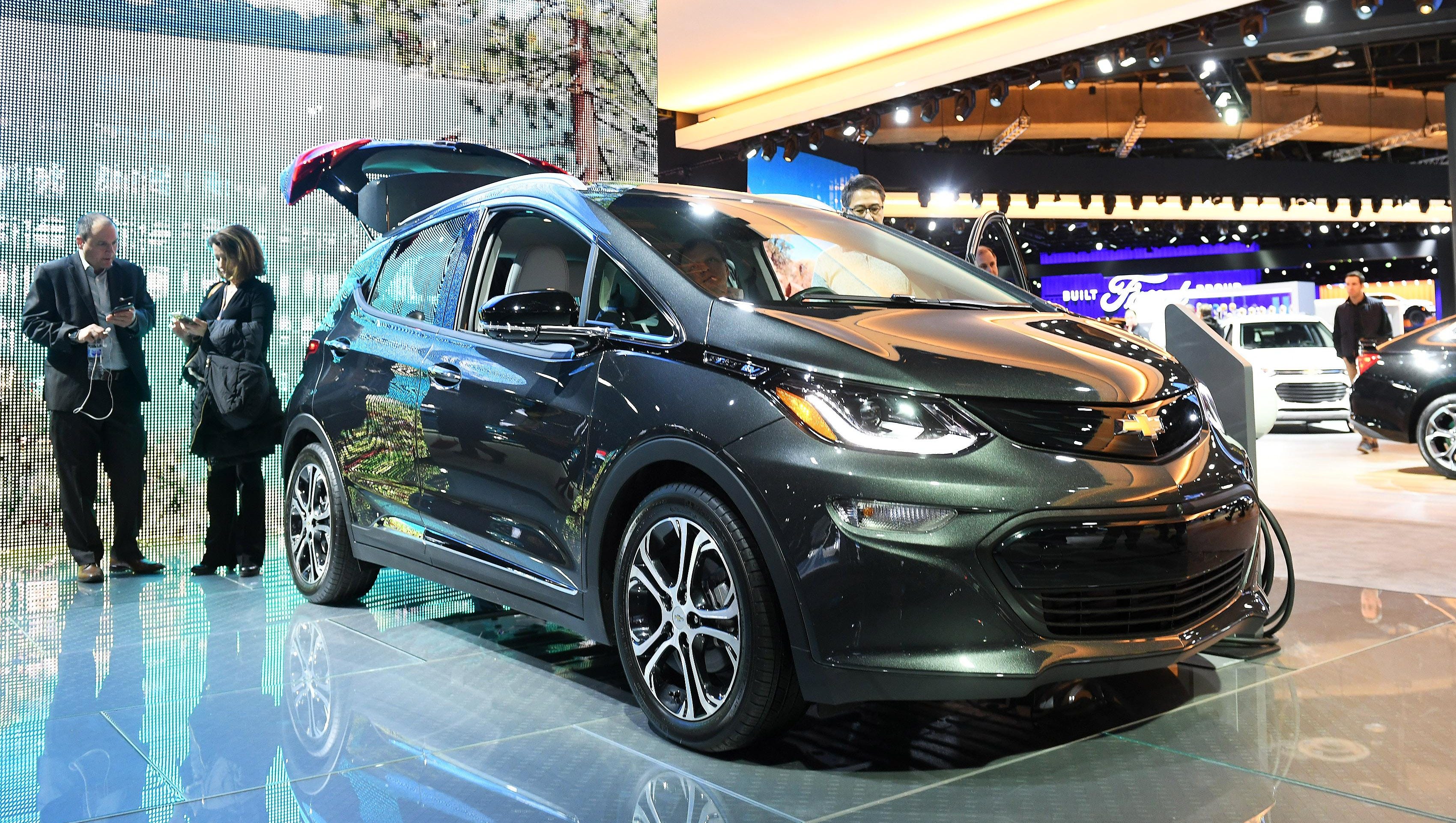 The 2019 Chevrolet Bolt EV at the North American International Auto Show at Cobo Center in Detroit on Jan. 17, 2019.