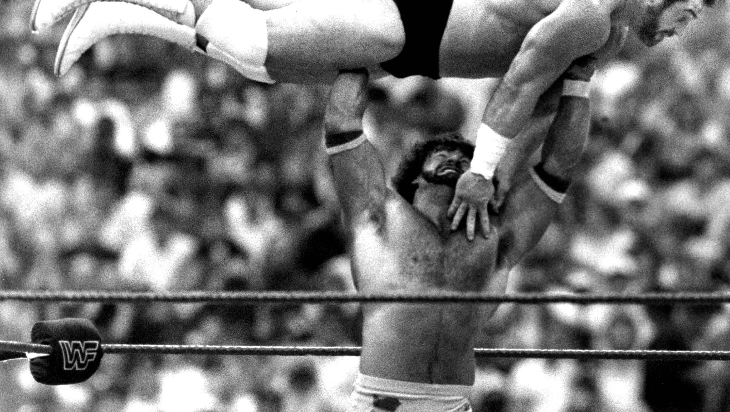 Billy Jack Haynes gets set to bodyslam villain Hercules in the evening's second match.