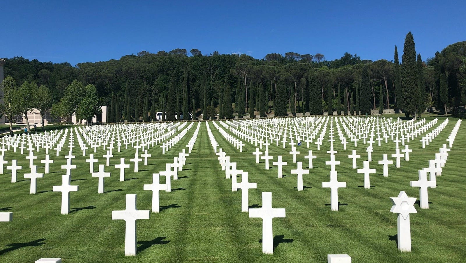 The Florence American Cemetery and Memorial, holding the remains of 4,398 brave Americans lost in WWII.
