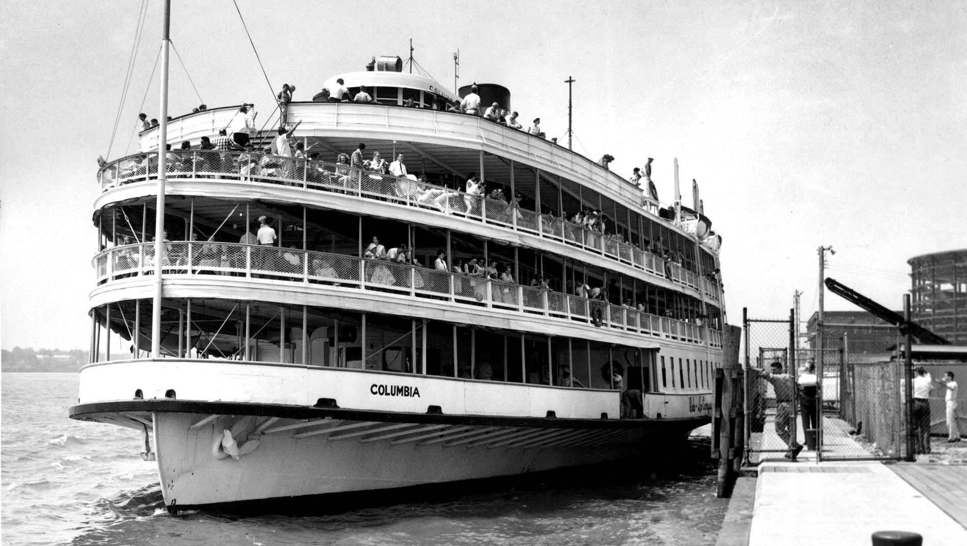 The Boblo boat Columbia docks in this undated photo.