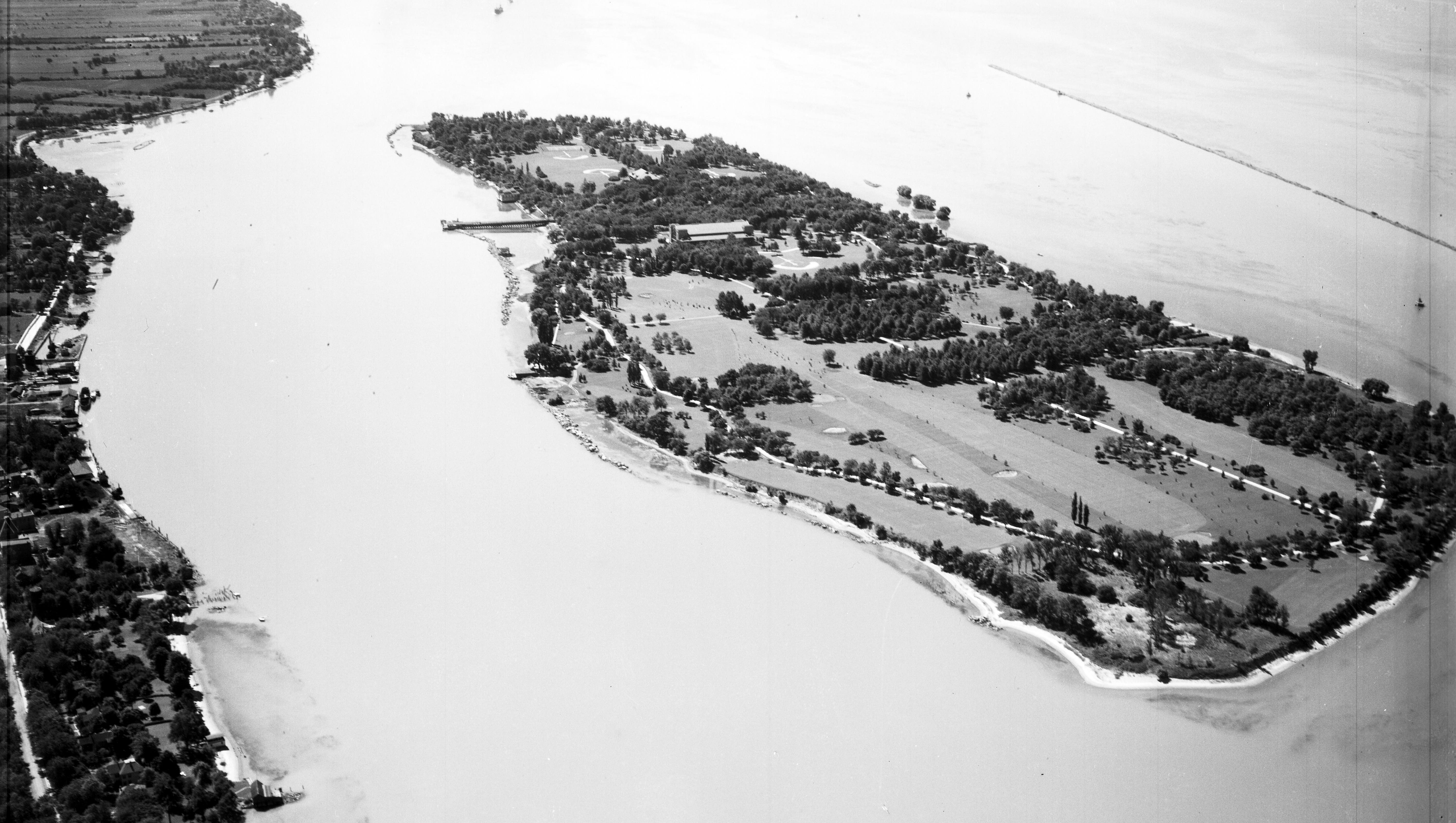 Boblo Island is shown from the air in this undated photo, circa 1930s.