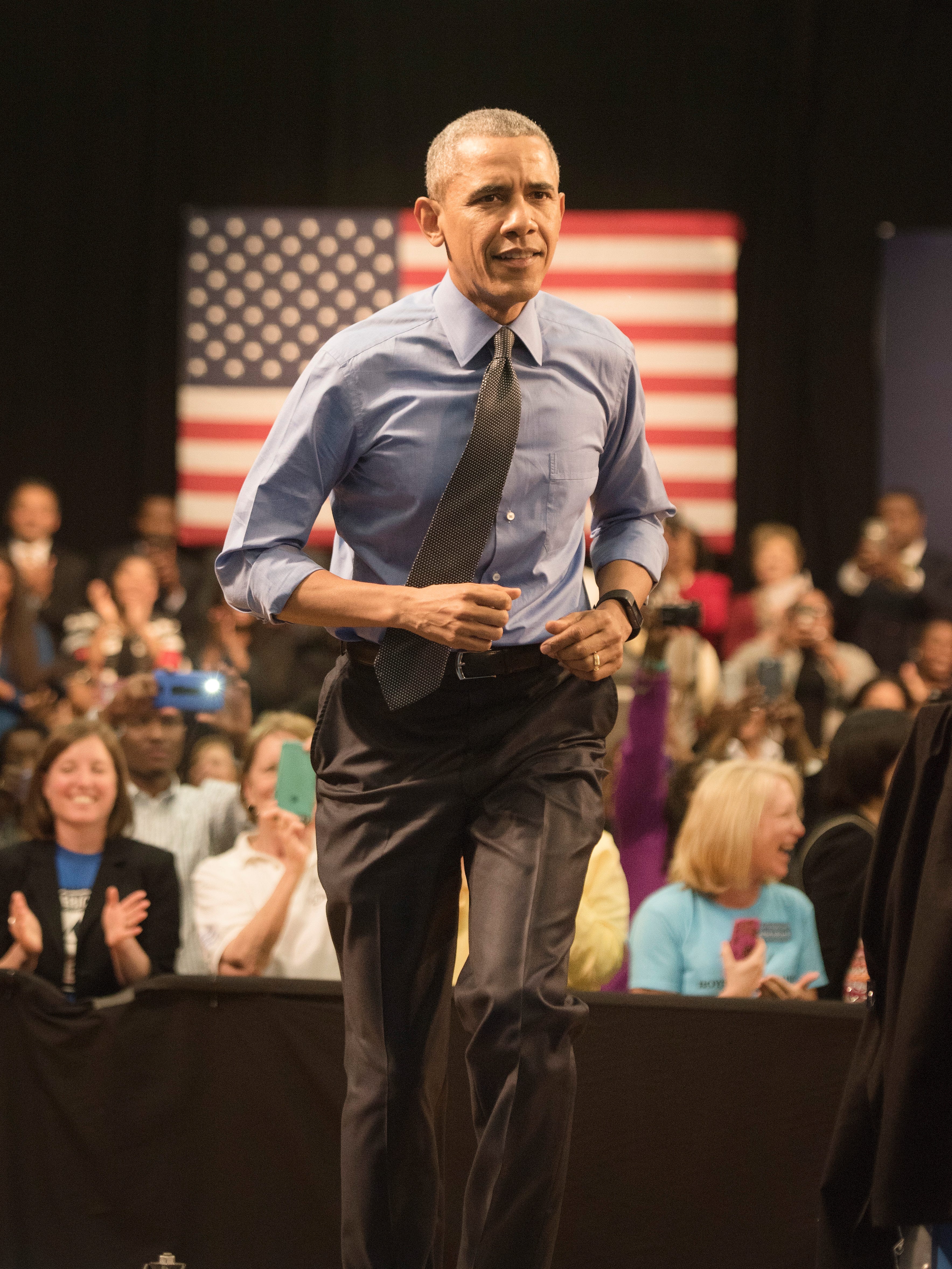 President Barack Obama  at Northwestern High School in Flint.