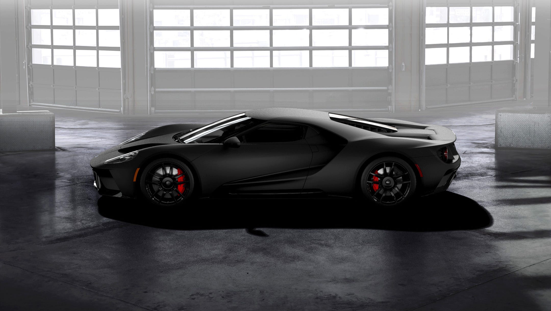 A GT in Matte Black.   Eight exterior colors can be paired with one of seven different stripe colors.