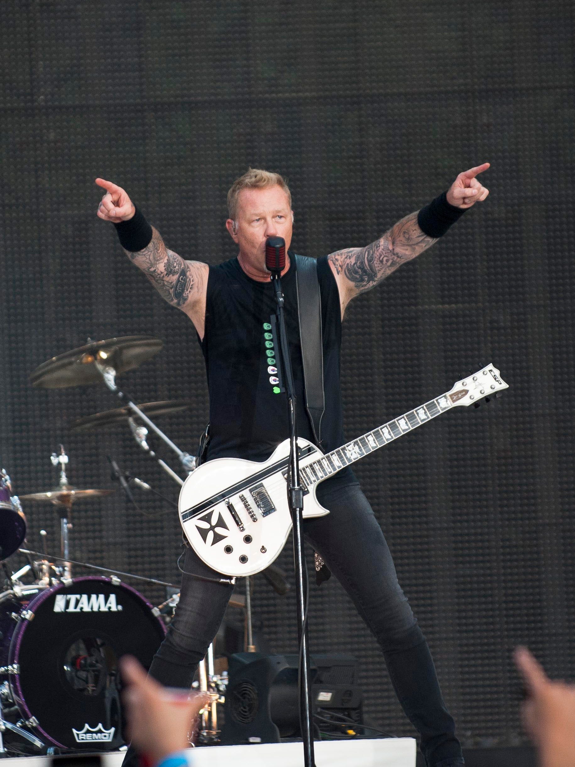Metallica guitarist/singer James Hatfield performs.