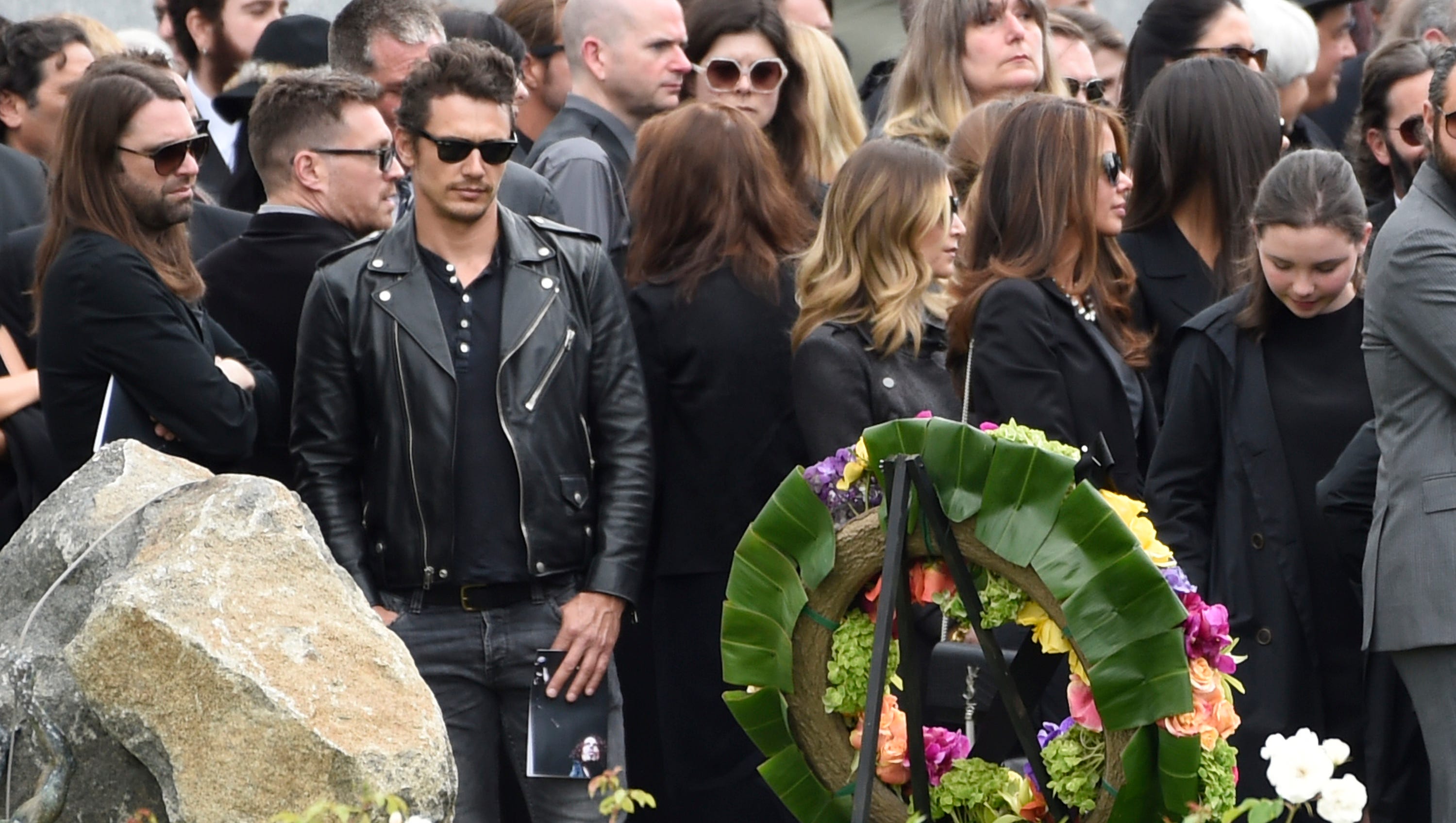 James Franco attends a funeral for Chris Cornell at the Hollywood Forever Cemetery on Friday, May 26, 2017, in Los Angeles.