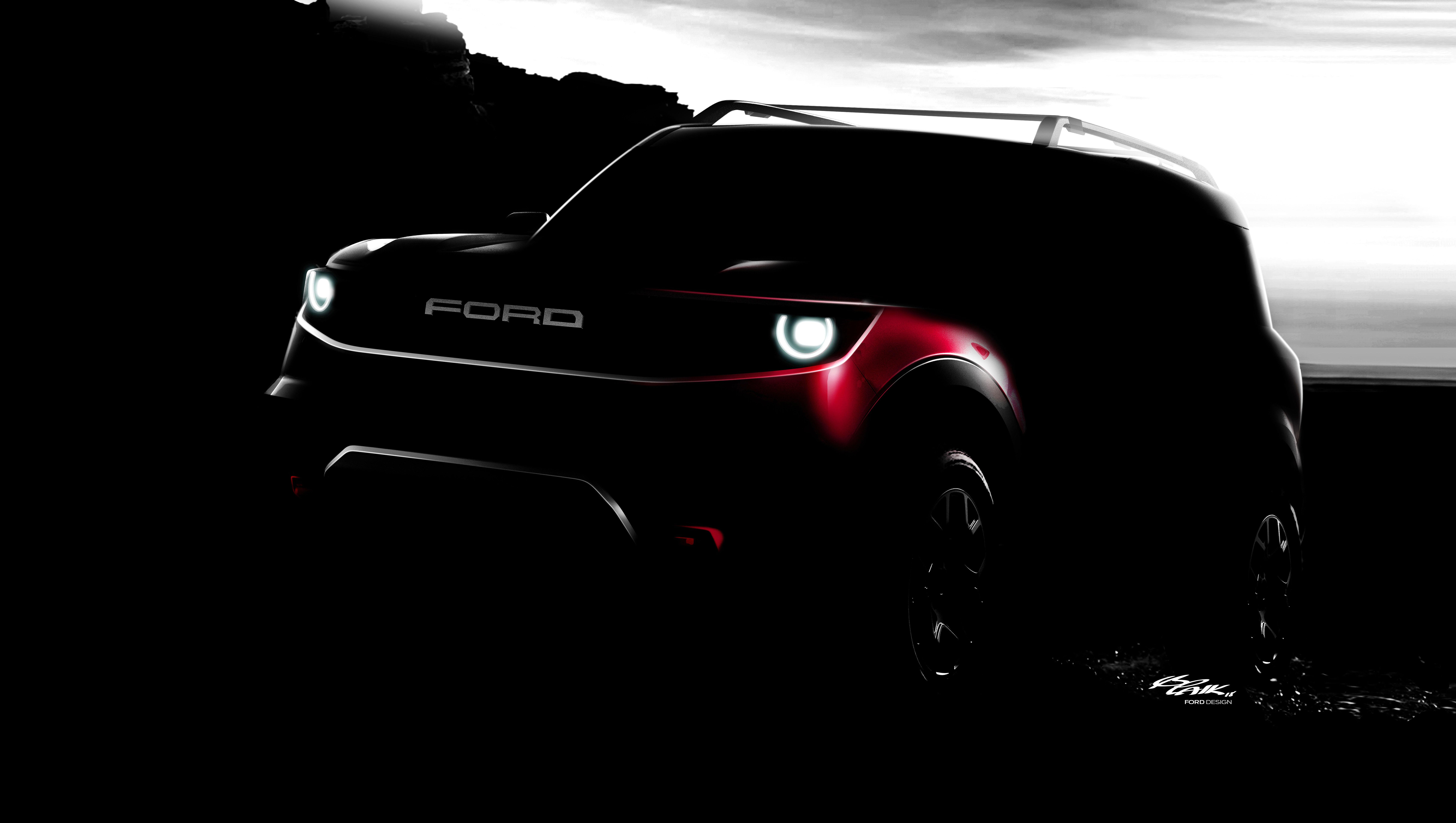 Unnamed future Ford SUV teaser photo.