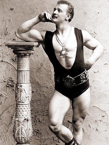 Eugen Sandow of Prussia (1867-1925)  is considered the founder of modern bodybuilding. He performed feats of strength on tours, opened various Institutes of Physical Culture and organized the first bodybuilding contest in 1901.