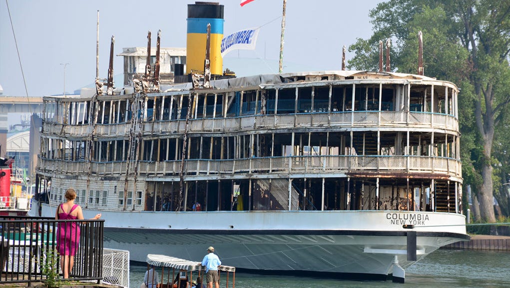 Columbia is now docked in the Buffalo River at Silo City, where it serves as a cultural and educational venue while work continues.  The S.S. Columbia Project hopes to launch the ship on the Hudson River in 2023-24.