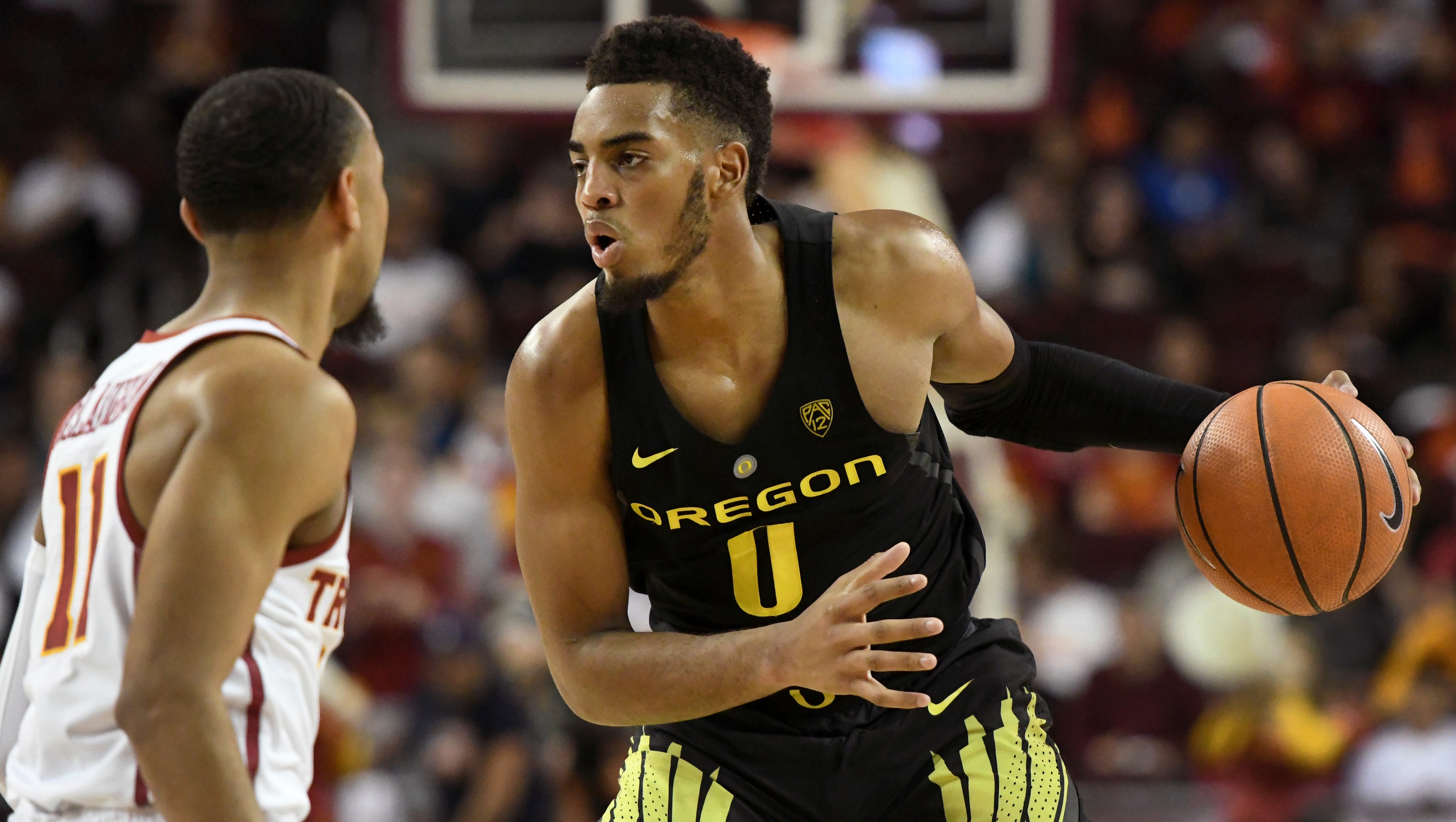 22. Chicago Bulls: Troy Brown, SG, Fr., Oregon. Brown is valued for his size (6-7) and his wingspan (6-10½) but he's not a great shooter (29 percent on 3-pointers), which puts a dent in some of his value. His athleticism isn't questioned, and he’s more of a playmaker and scorer than simply a shooter. The Bulls can go in other directions, but in the final part of the first round, this is a solid choice.
