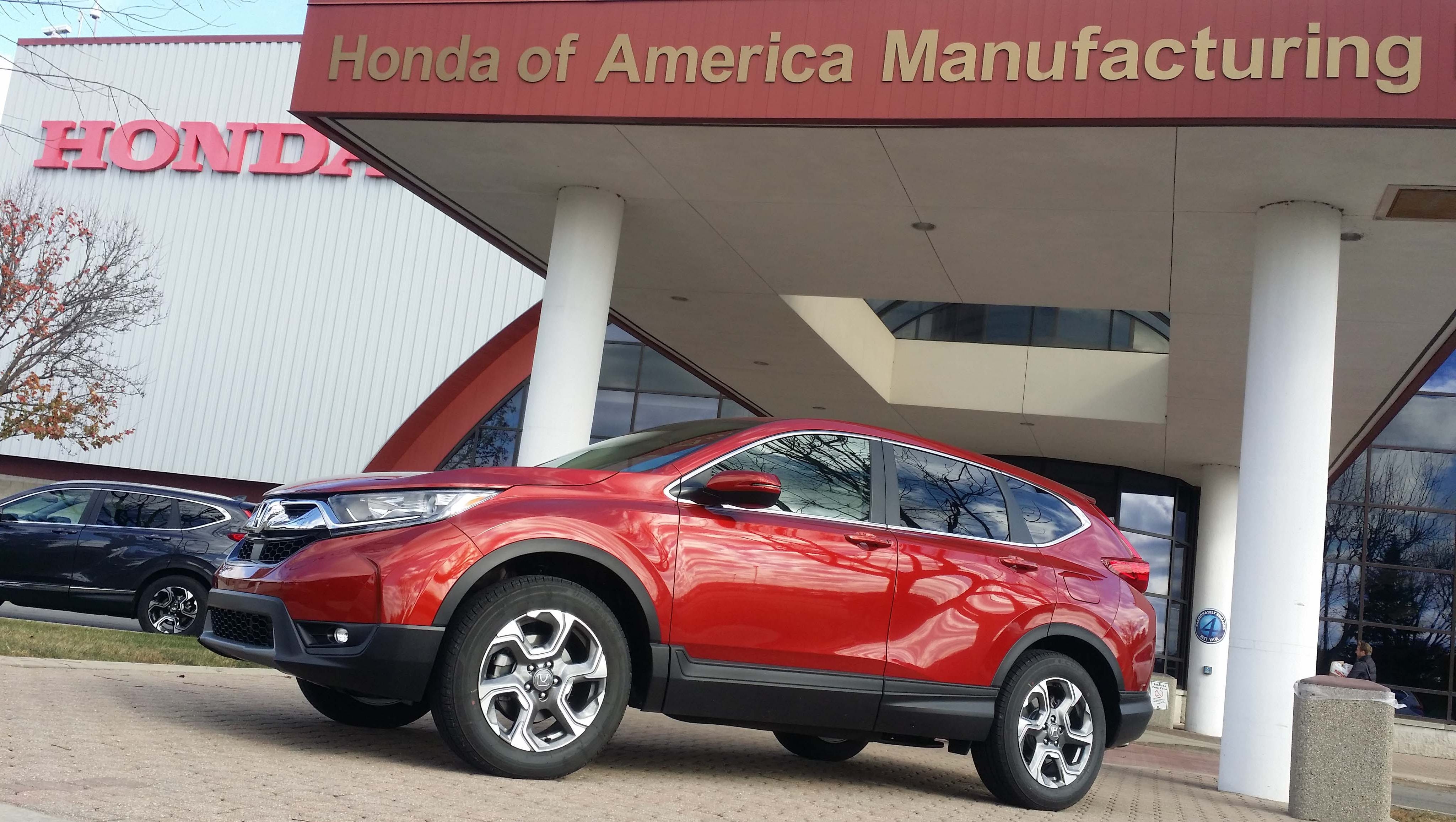The 2017 Honda CR-V is produced at Ohio's East Liberty plant alongside the Acura RDX. The new, more flexible plant can also produce the Honda Civic and Acura MDX.
