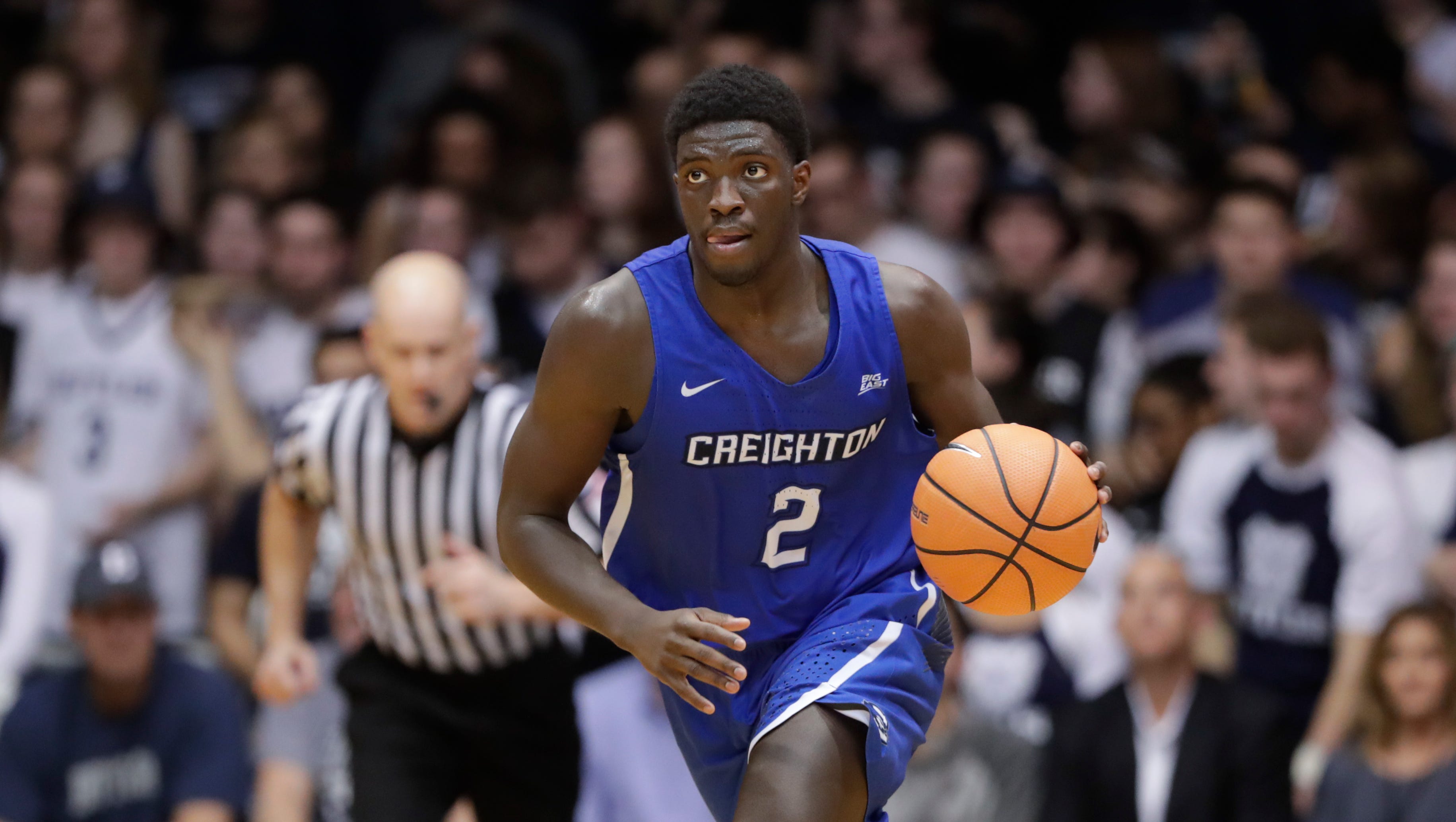18. San Antonio Spurs: Khyri Thomas, SG, Jr. Creighton. The Spurs need to groom the next guard to succeed Manu Ginobili and likely will go for Thomas or Troy Brown. They opt for Thomas’ maturity, with three years at Creighton, over Brown’s size, at 6-7, but Thomas' 6-10½ wingspan can make up for some of the difference on the defensive end.