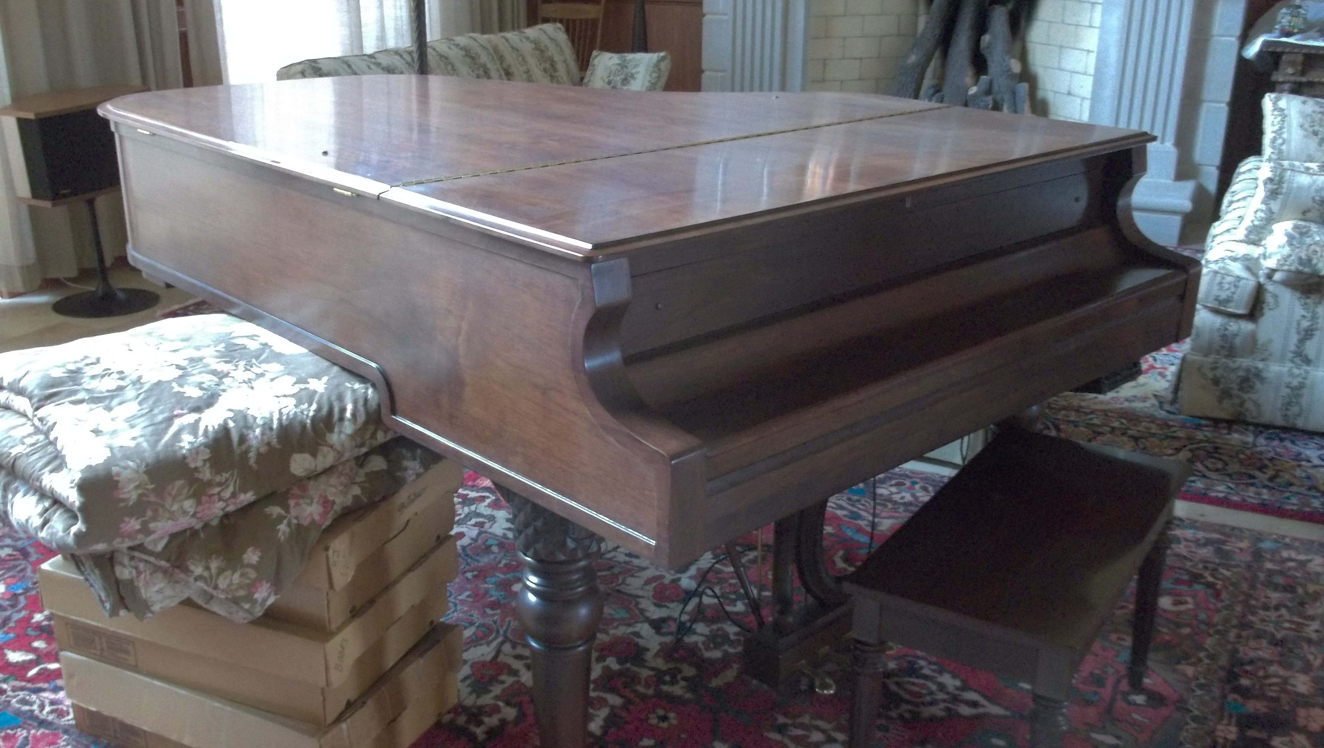 The home also has a grand piano.