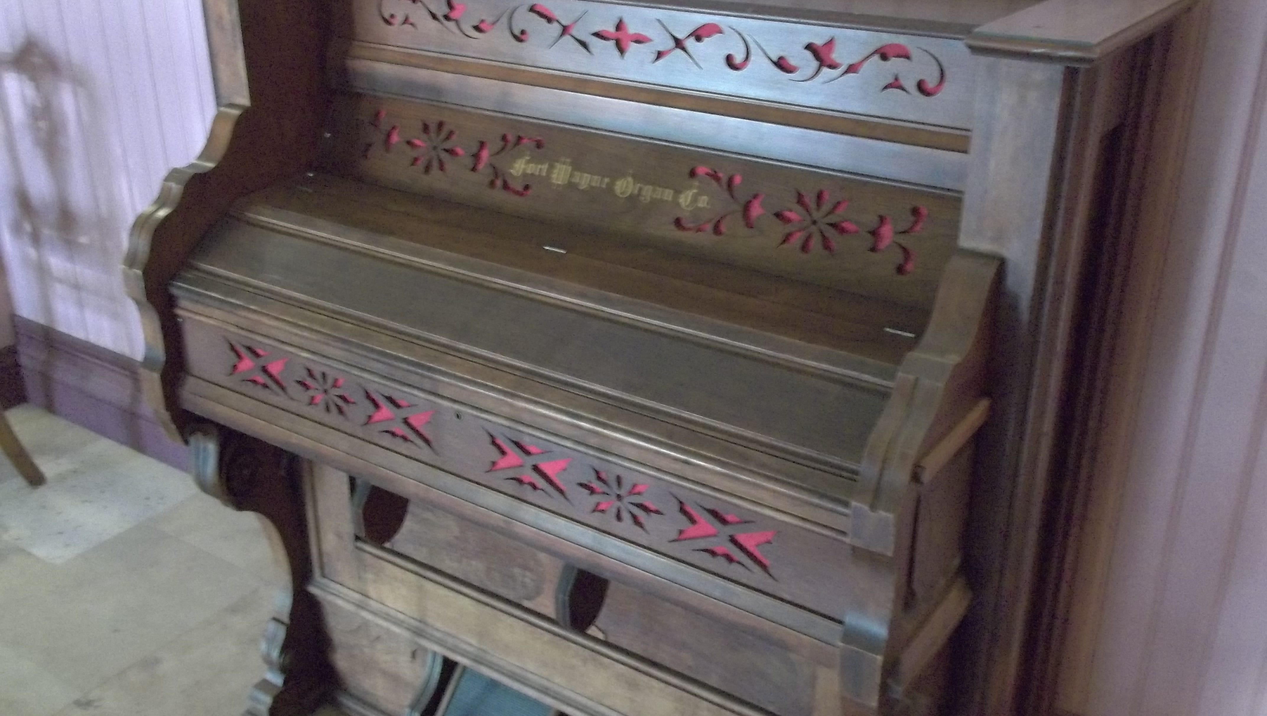 One room has an antique organ.