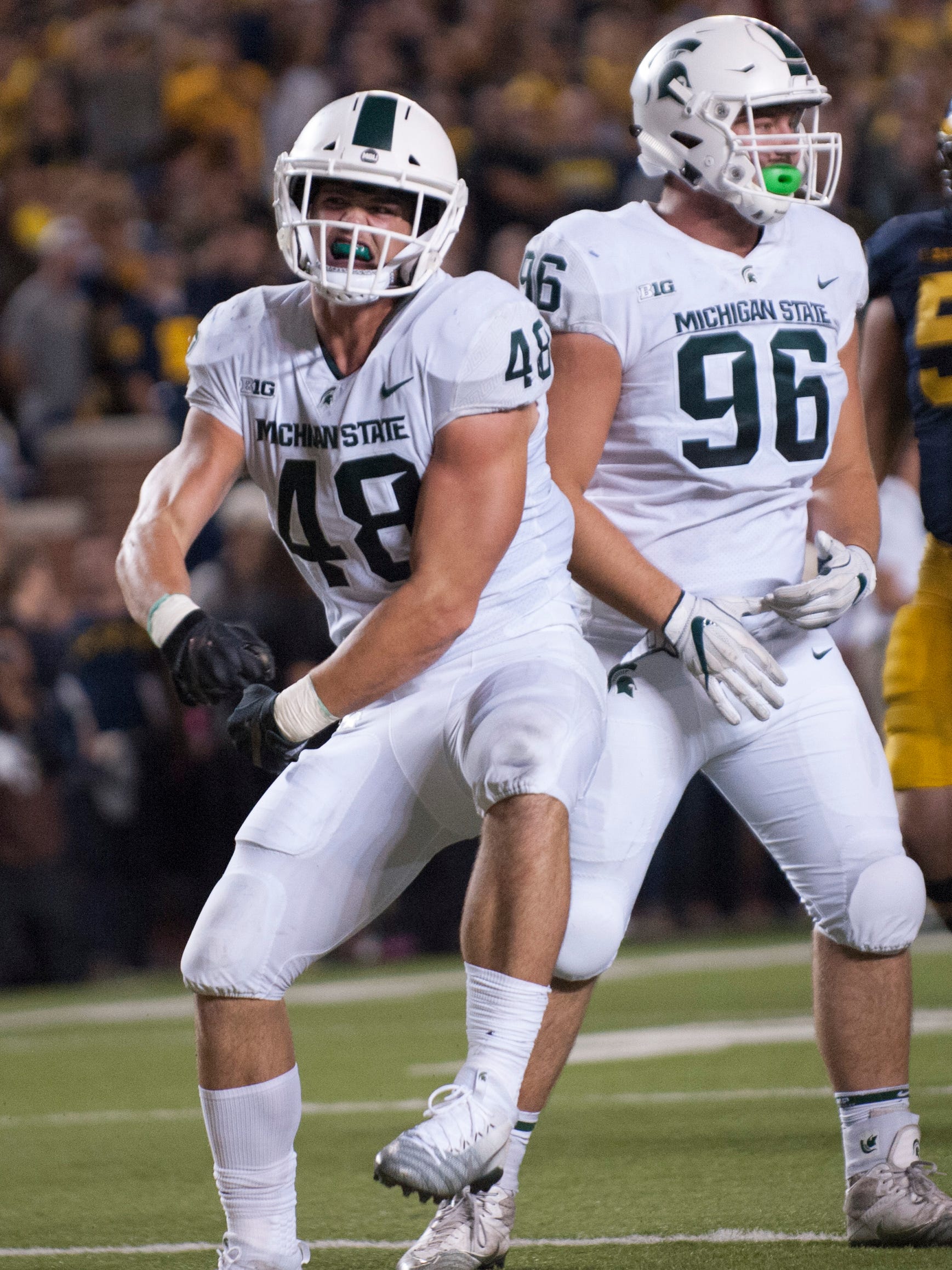 DEFENSE
Defensive end – Kenny Willekes, Jr. The former walk-on added some spark to the MSU pass rush last season with 14.5 tackles for loss, including seven sacks. Willekes (48) will be primed for another big season, though depth could be an issue for the Spartans as senior Dillon Alexander is capable but not a game-changer. That could come from young, unproven players like redshirt freshmen DeAri Todd and Jack Camper.