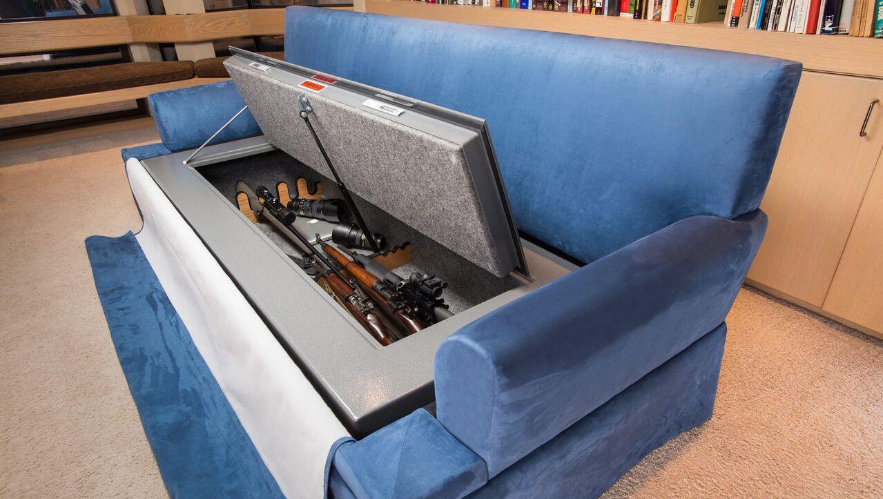 The CouchBunker is one of a Texas company’s range of concealed safes.