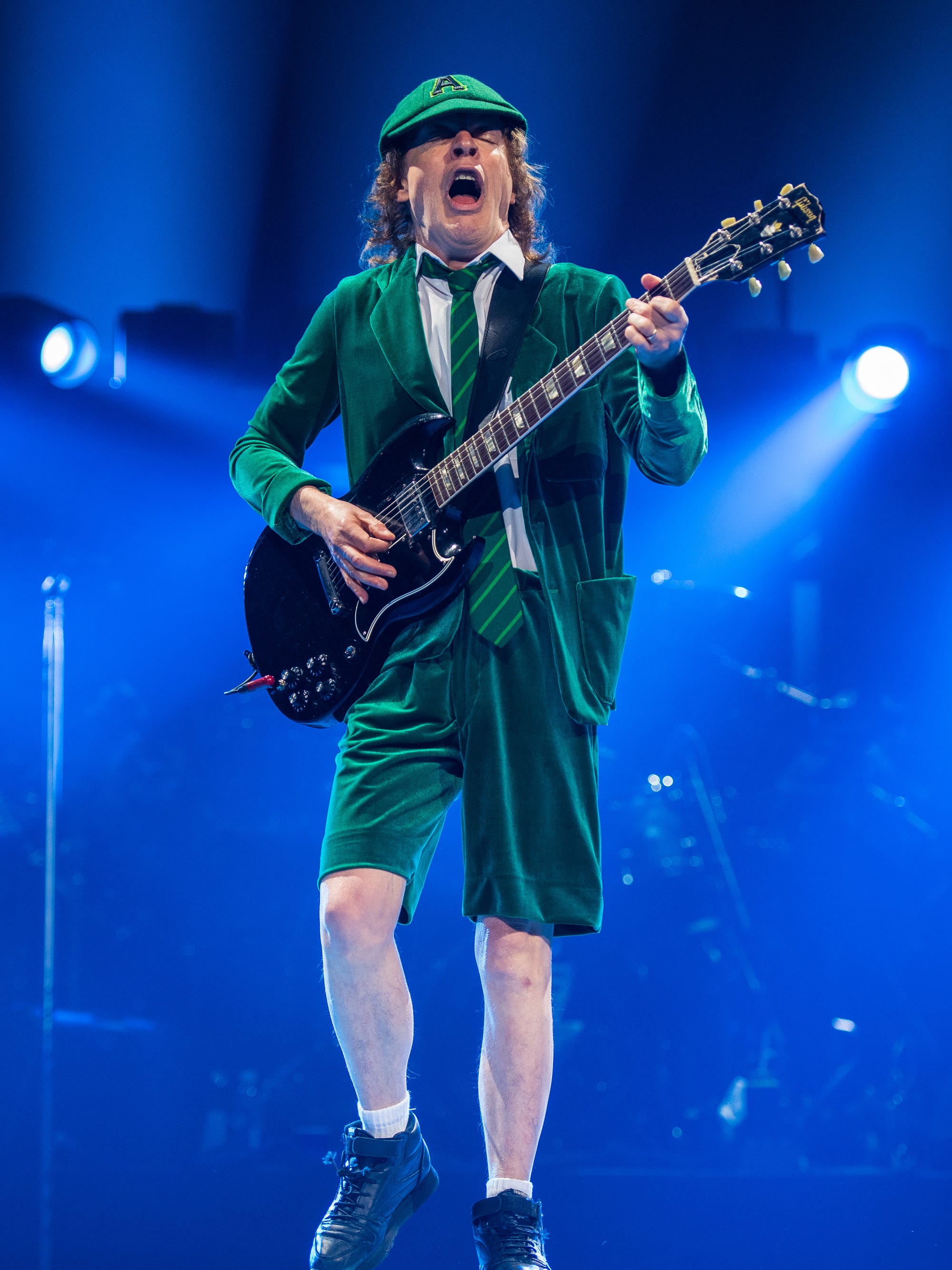 AC/DC's Angus Young  performs Friday night.