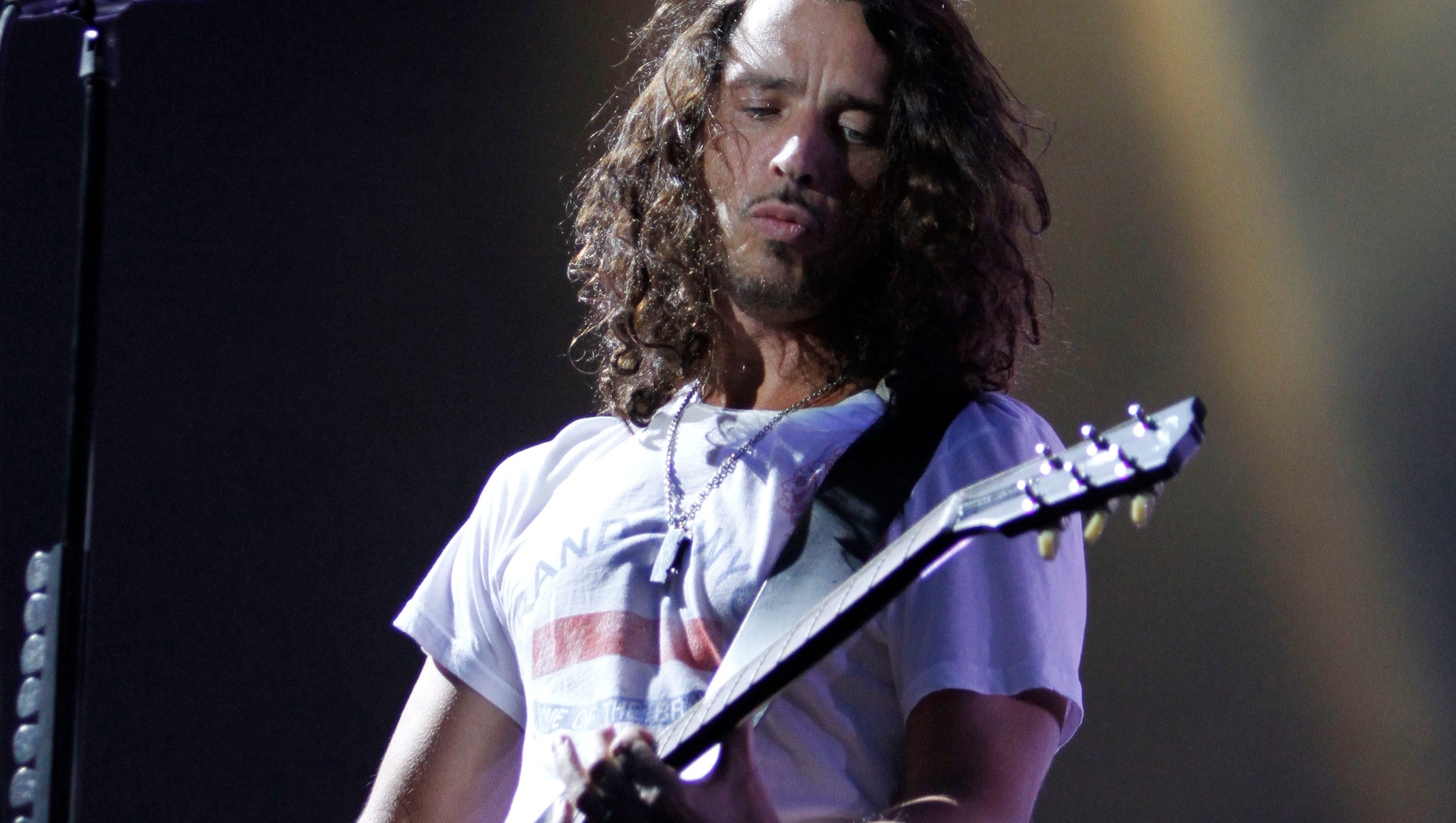 In this Aug. 8, 2010, photo, Chris Cornell of Soundgarden performs during the Lollapalooza music festival in Grant Park in Chicago.