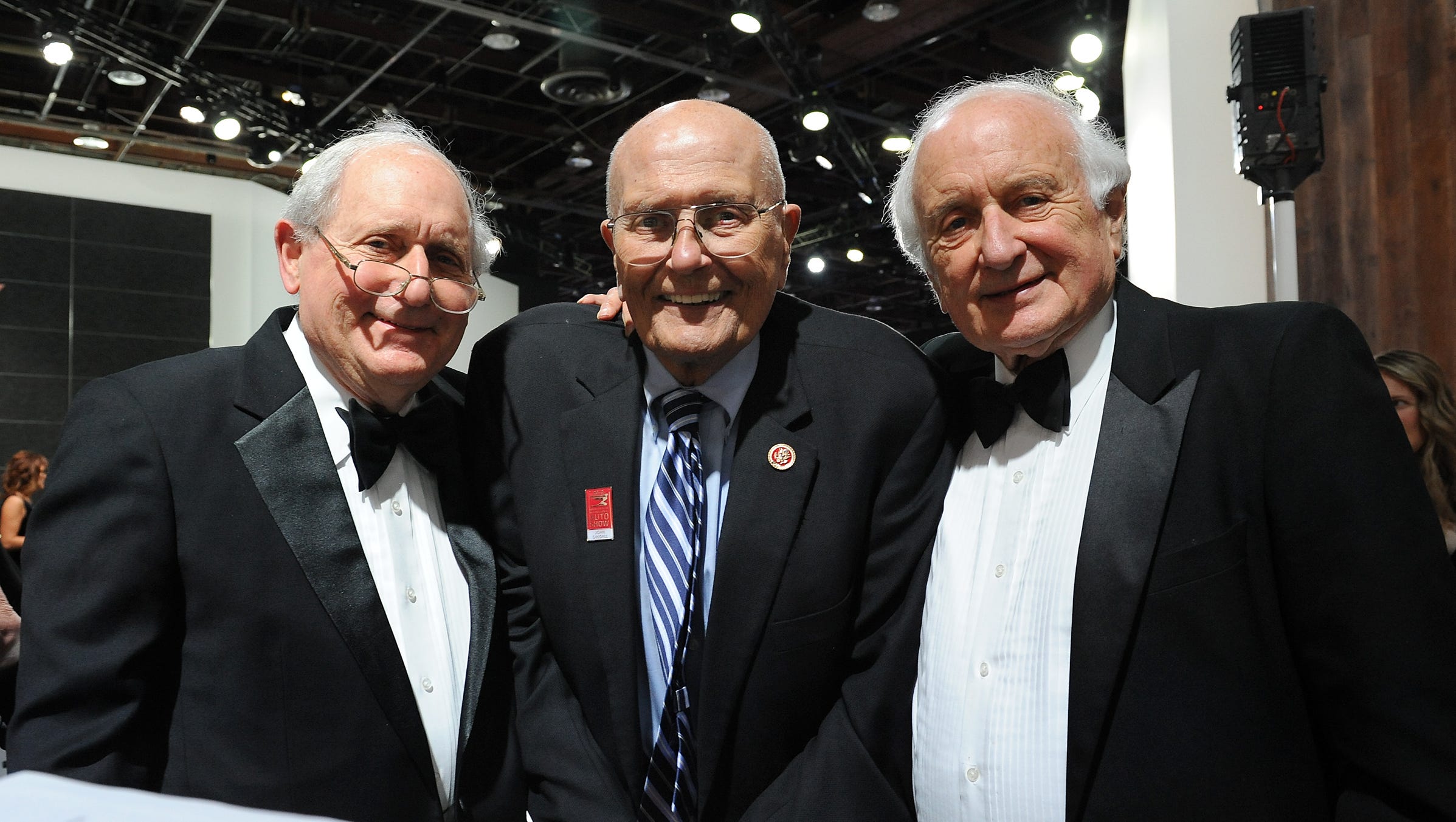 U.S. Sen. Carl Levin,  is joined by U.S. Rep. John Dingell, D-Dearborn, and U.S. Rep. Sander Levin, D-Royal Oak, at the Charity Preview for the North American International Auto Show at Cobo Center Friday, Jan. 18, 2013.