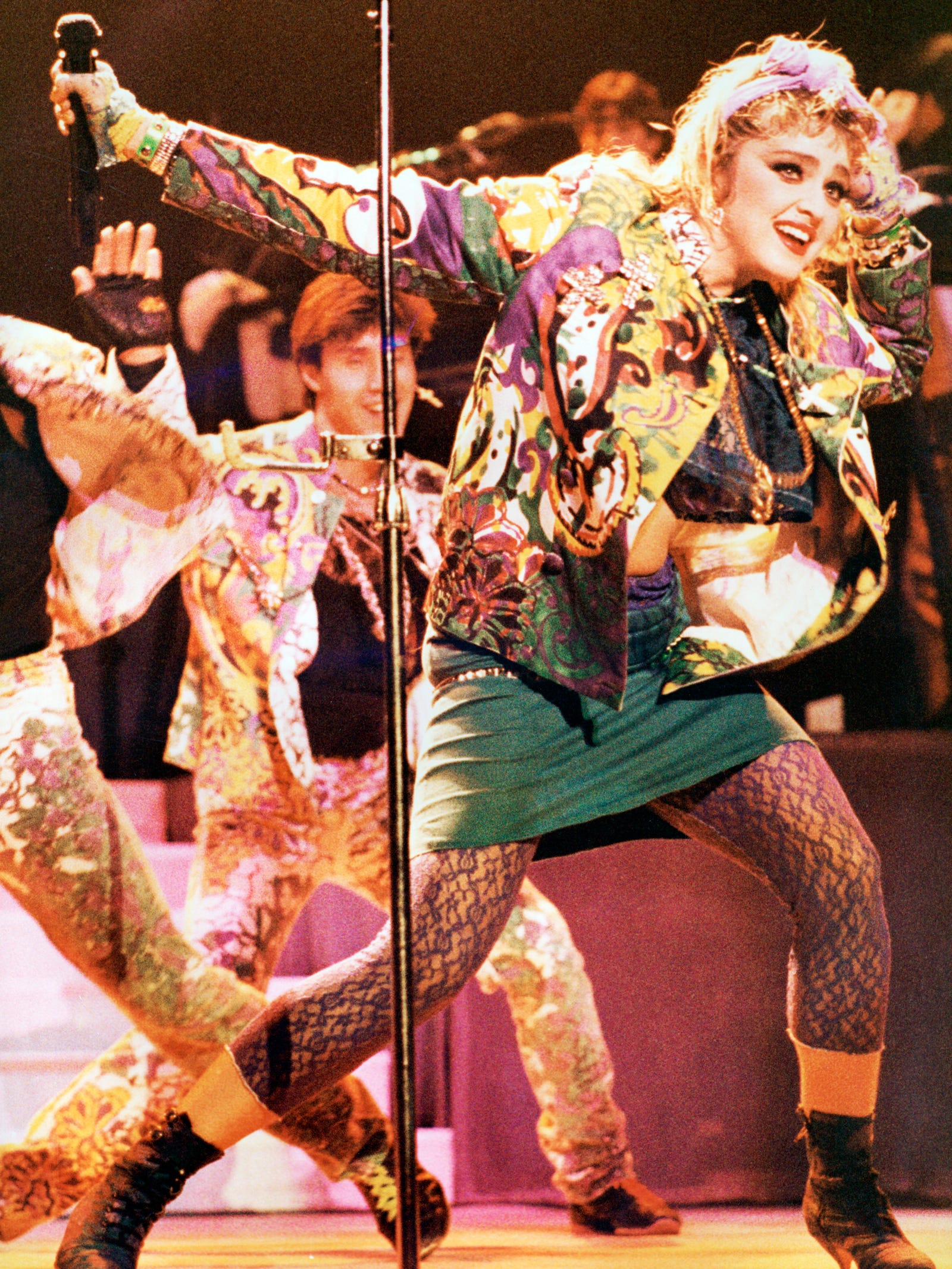 Madonna performs at Cobo Arena during her "Like a Virgin" tour, May 25, 1985. Part of that album was recorded at Cobo.