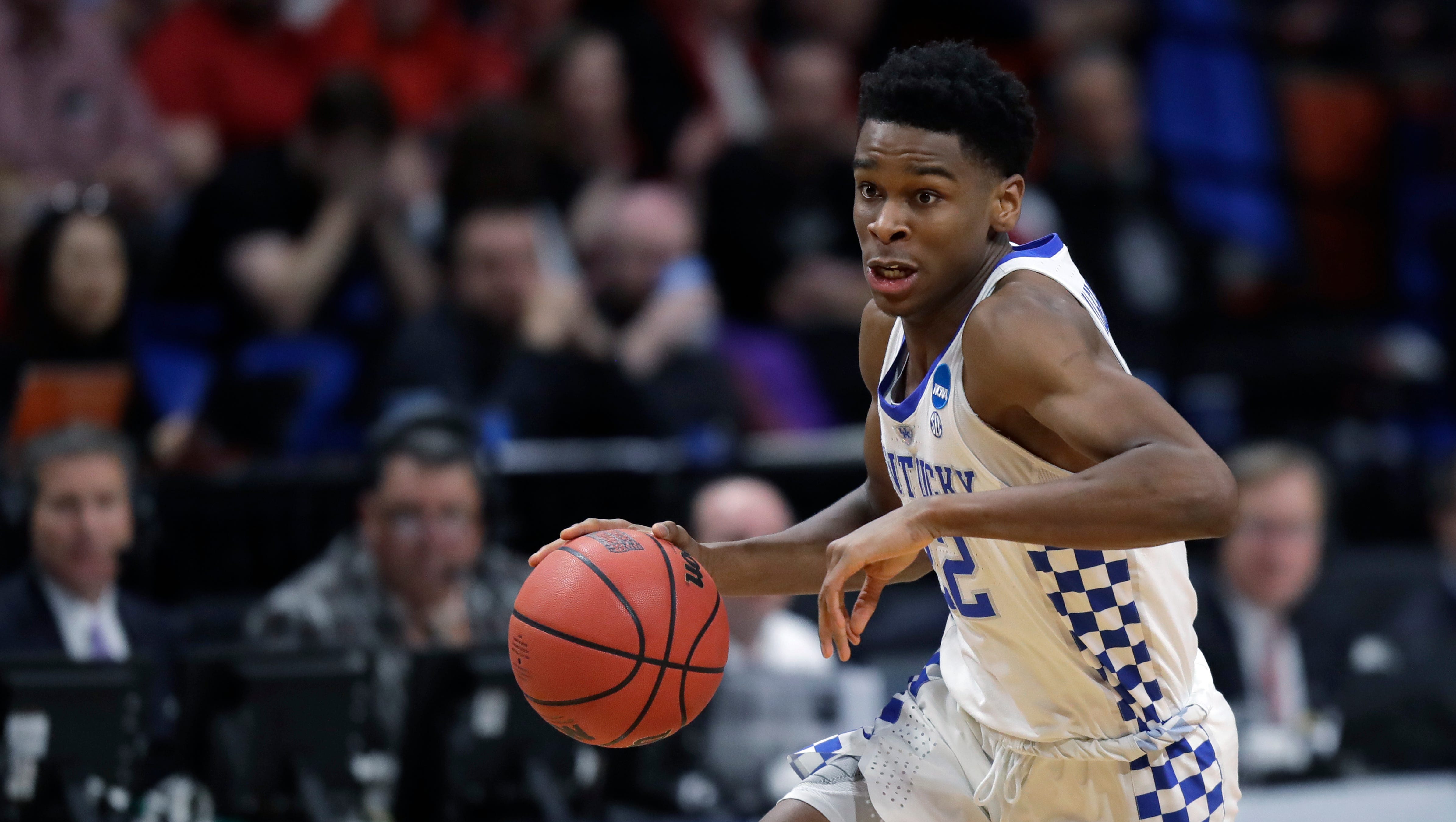 13. Los Angeles Clippers: Shai Gilgeous-Alexander, PG, Fr., Kentucky. He would have looked good as a potential Pistons target, but with the Clippers' back-to-back picks, they add some backcourt depth. Plenty of teams in the top 11 covet Gilgeous-Alexander also, so trades or a surprise move could come as well. At 6-6, he has very good size and could develop into a nice combo option.