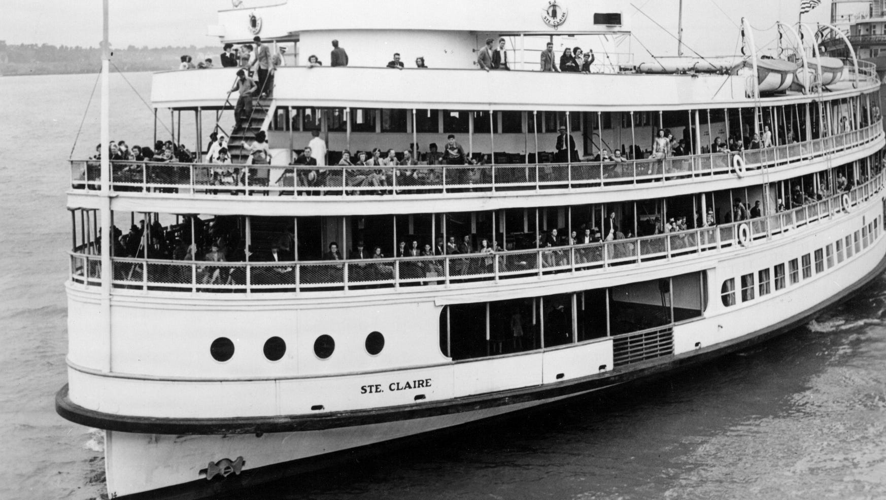 The Ste. Claire leaves Detroit with passengers bound for Boblo Island in 1959. The Boblo Island Amusement Park would close on Sept. 30, 1993, leaving only fond memories for generations of Detroiters.