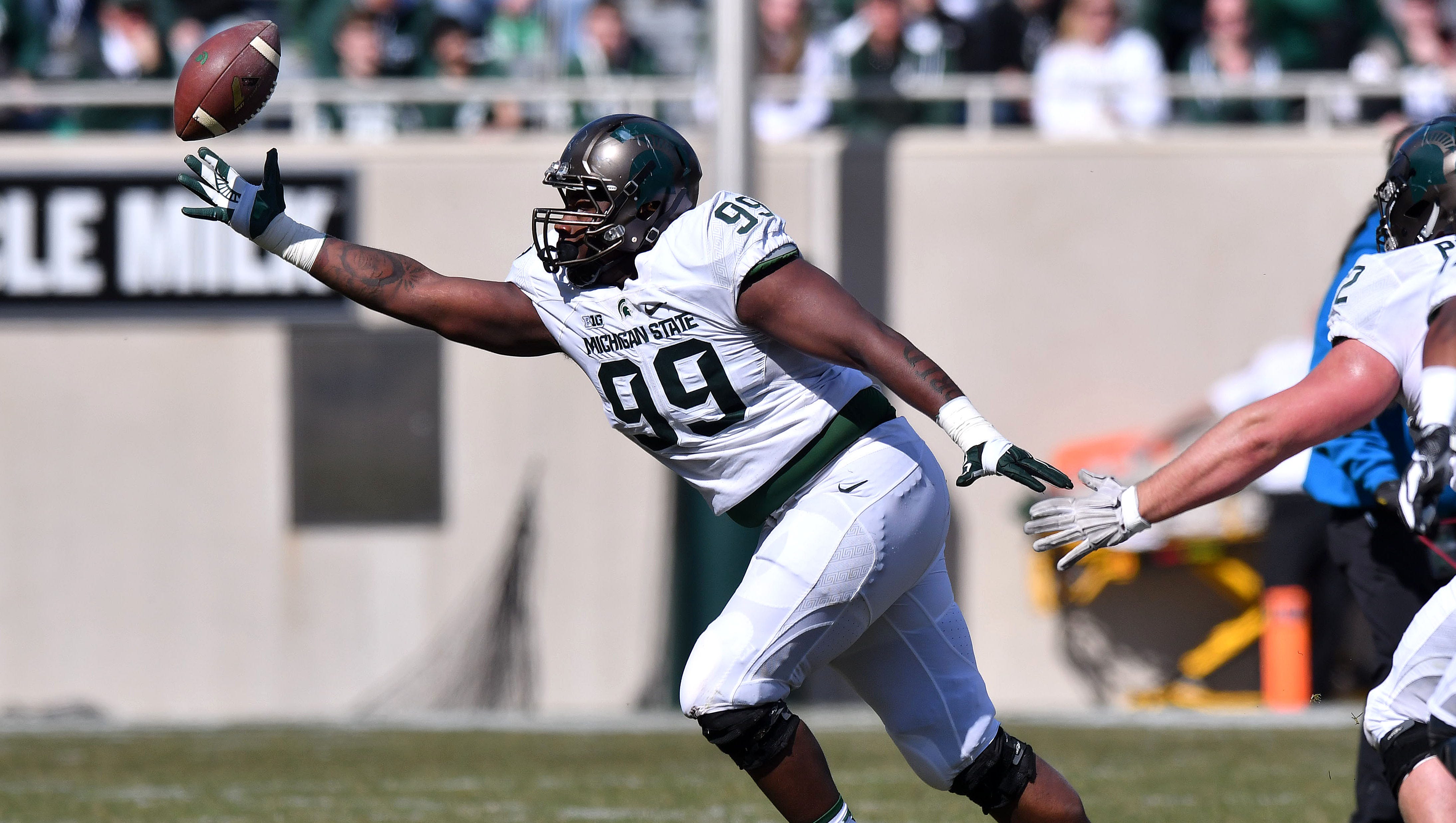 Defensive tackle – Raequan Williams, Jr. Williams has started 16 straight games and had another outstanding spring, which means he could likely improve on the honorable mention All-Big Ten honors he received last season. Senior Gerald Owens and sophomore Naquan Jones are the primary backups inside as the players will rotate with fellow starter Mike Panasiuk.