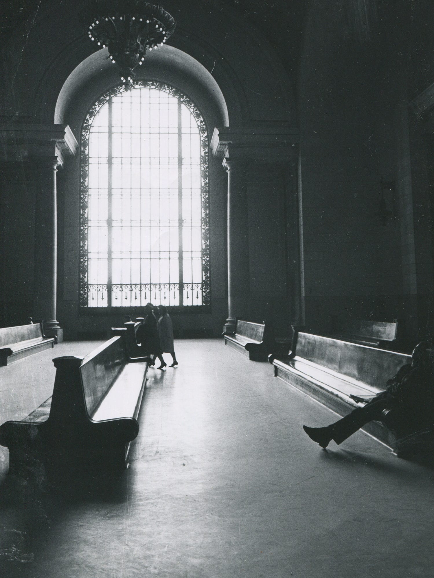 The waiting room at the station is seen May 3, 1966.