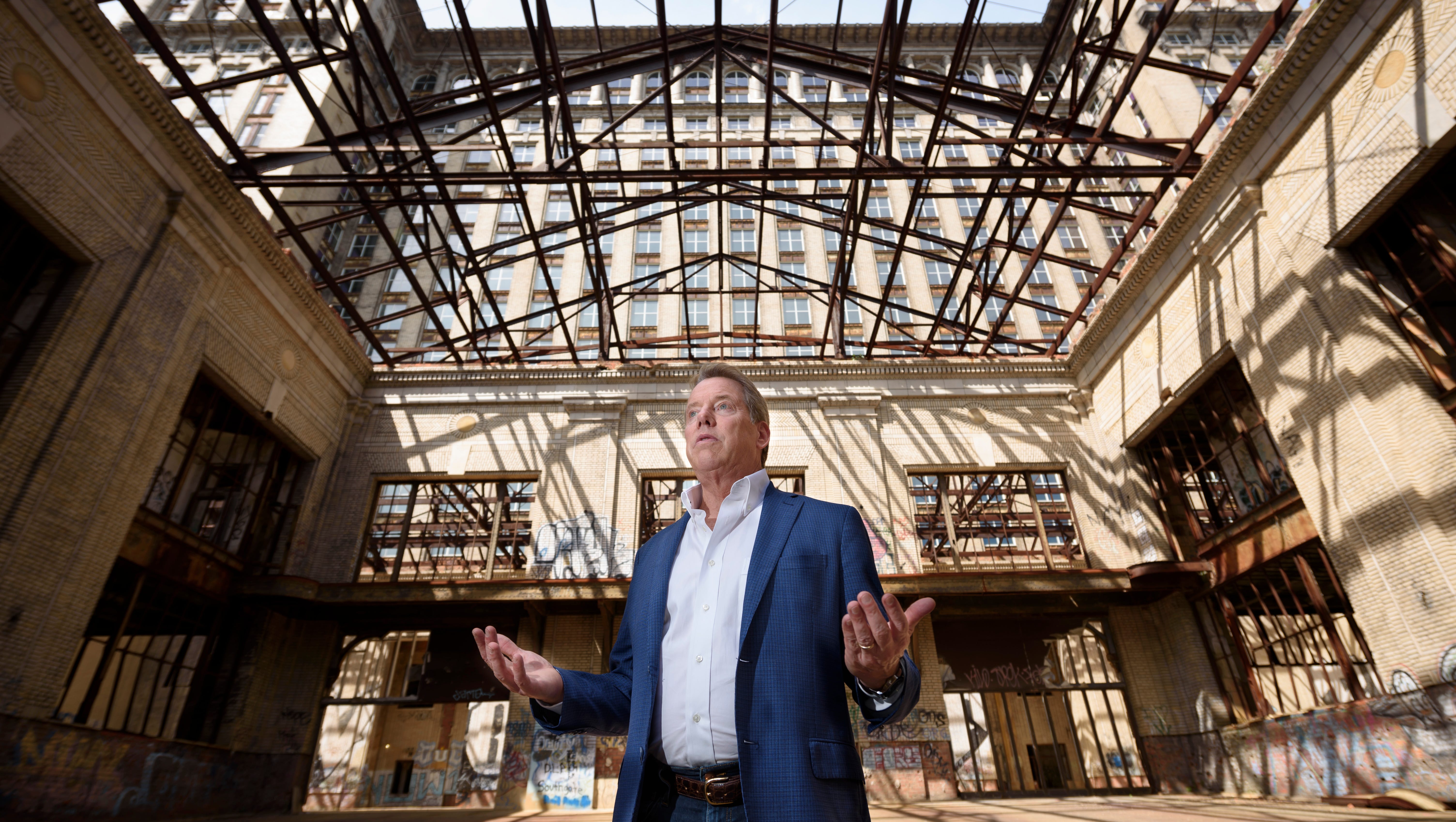 "It's not just a building," said Ford Executive Chairman Bill Ford Jr., standing in the depot's atrium. "It's an amazing building, but it's about all the connections to Detroit, to the suburbs, and the vision around developing the next generation of transportation."