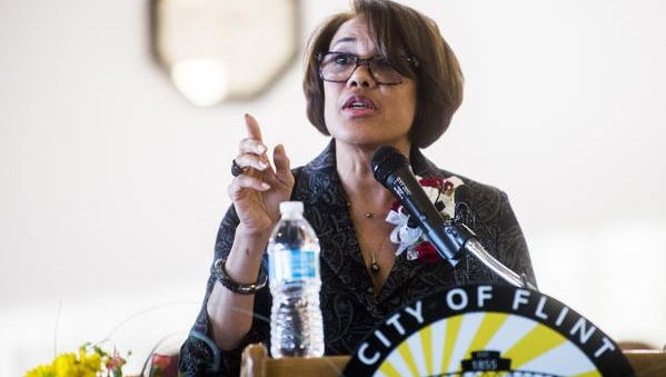 Flint Mayor Karen Weaver is battling with the Michigan Department of Environmental Quality over the fitness of her city's water distribution system. The state says Flint's system has several "significant deficiencies."