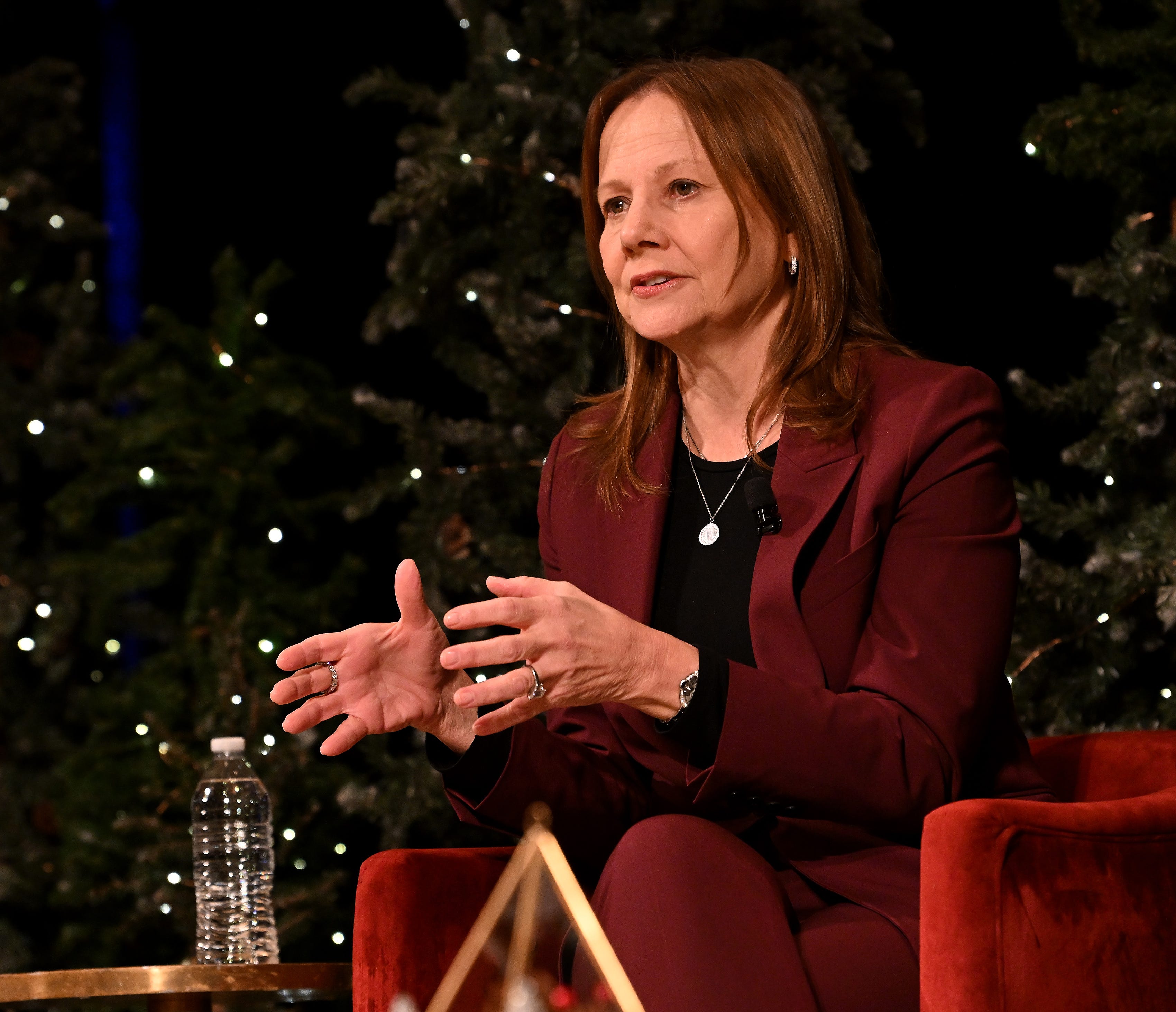 General Motors Co. CEO Mary Barra's $27.8 million compensation for last year ranks her the No. 2 among the Detroit Three CEOs.
