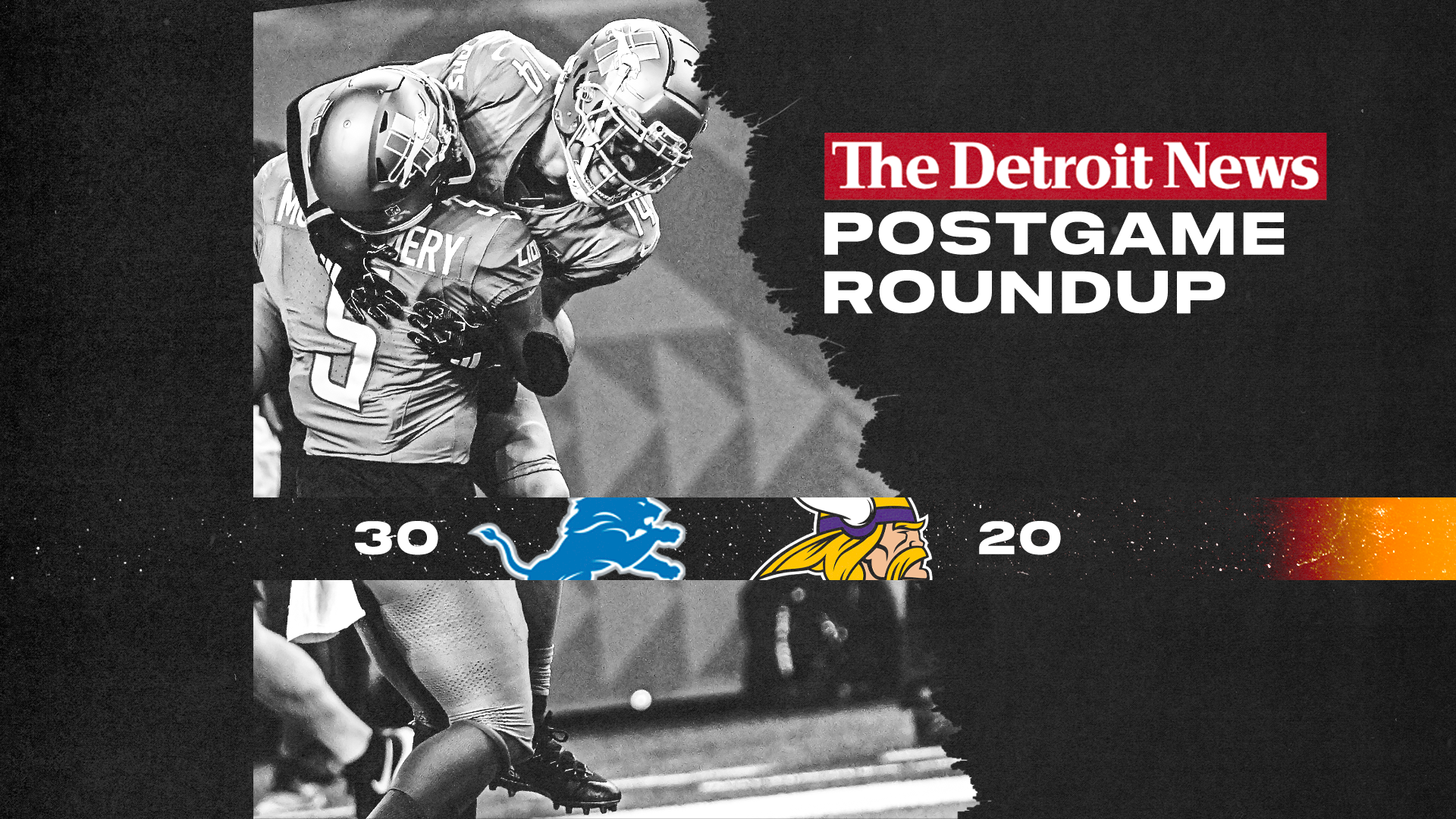 Here's a roundup of all of The Detroit News' coverage from the Detroit Lions' 30-20 win over the Minnesota Vikings at Ford Field on Sunday.