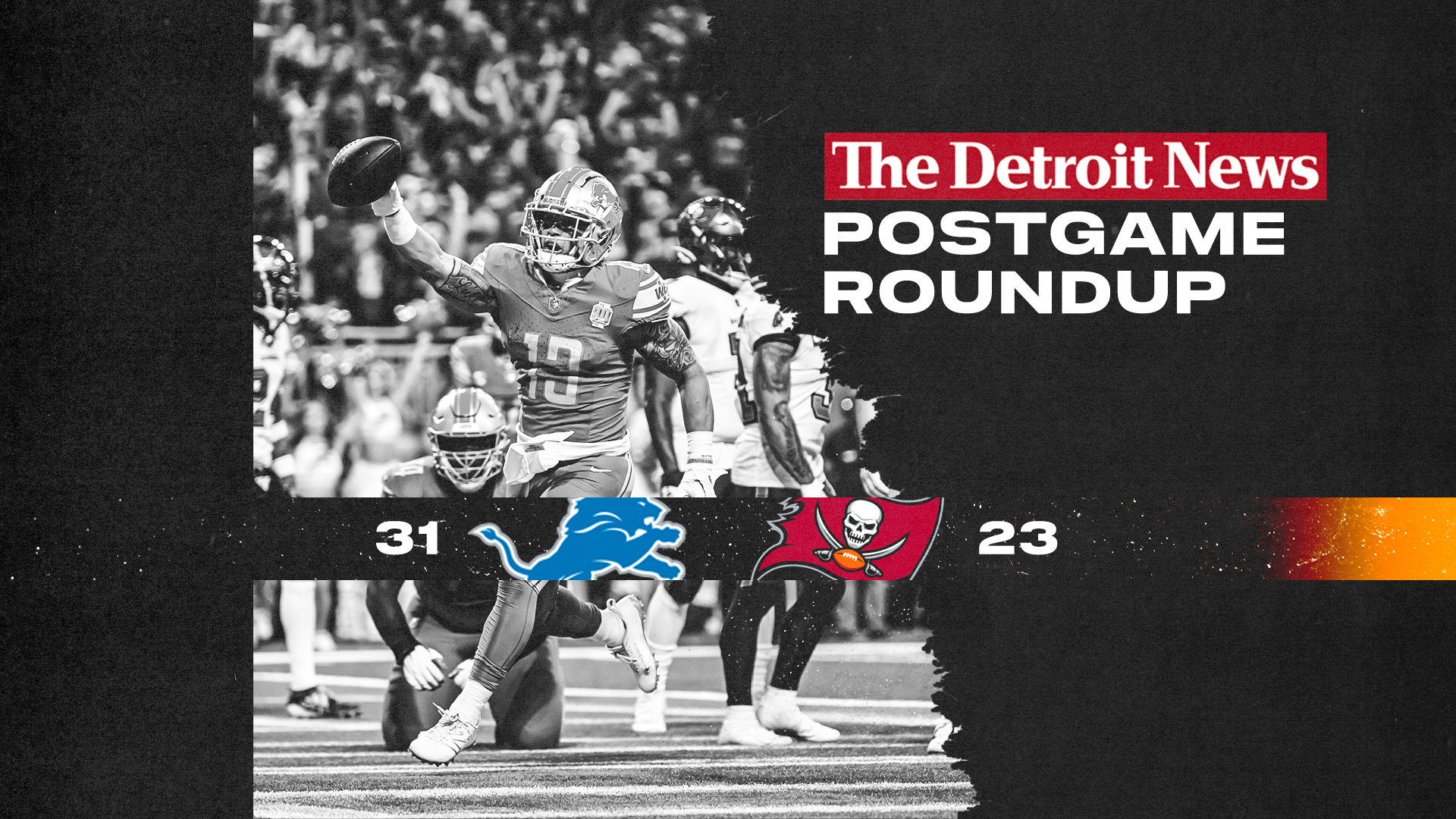 Here's a roundup from The Detroit News' coverage of the Detroit Lions' 31-23 divisional round win over the Tampa Bay Buccaneers at Ford Field in Detroit.