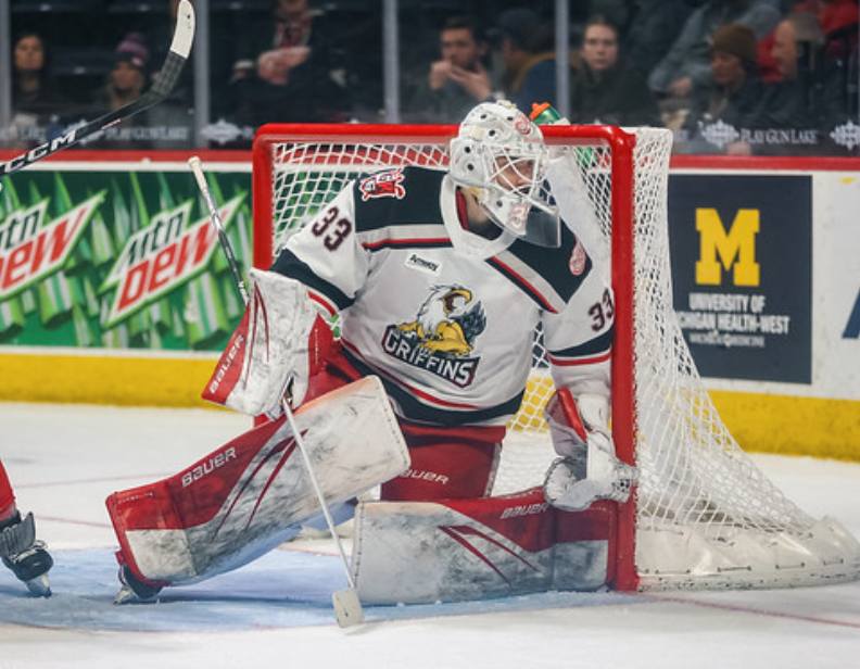 Goaltender Sebastian Cossa set a franchise record with a point in 16 consecutive games with the playoff-bound Grand Rapids Griffins.