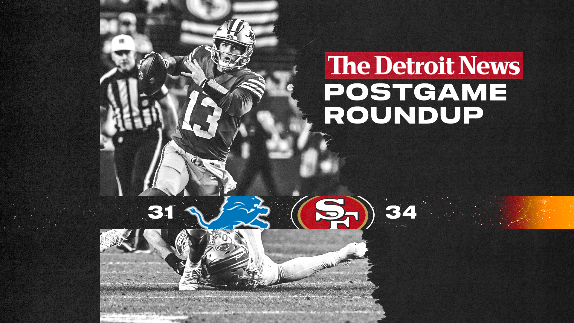 Here's a roundup from The Detroit News' coverage of the Detroit Lions' 34-31 NFC Championship loss to the San Francisco 49ers.