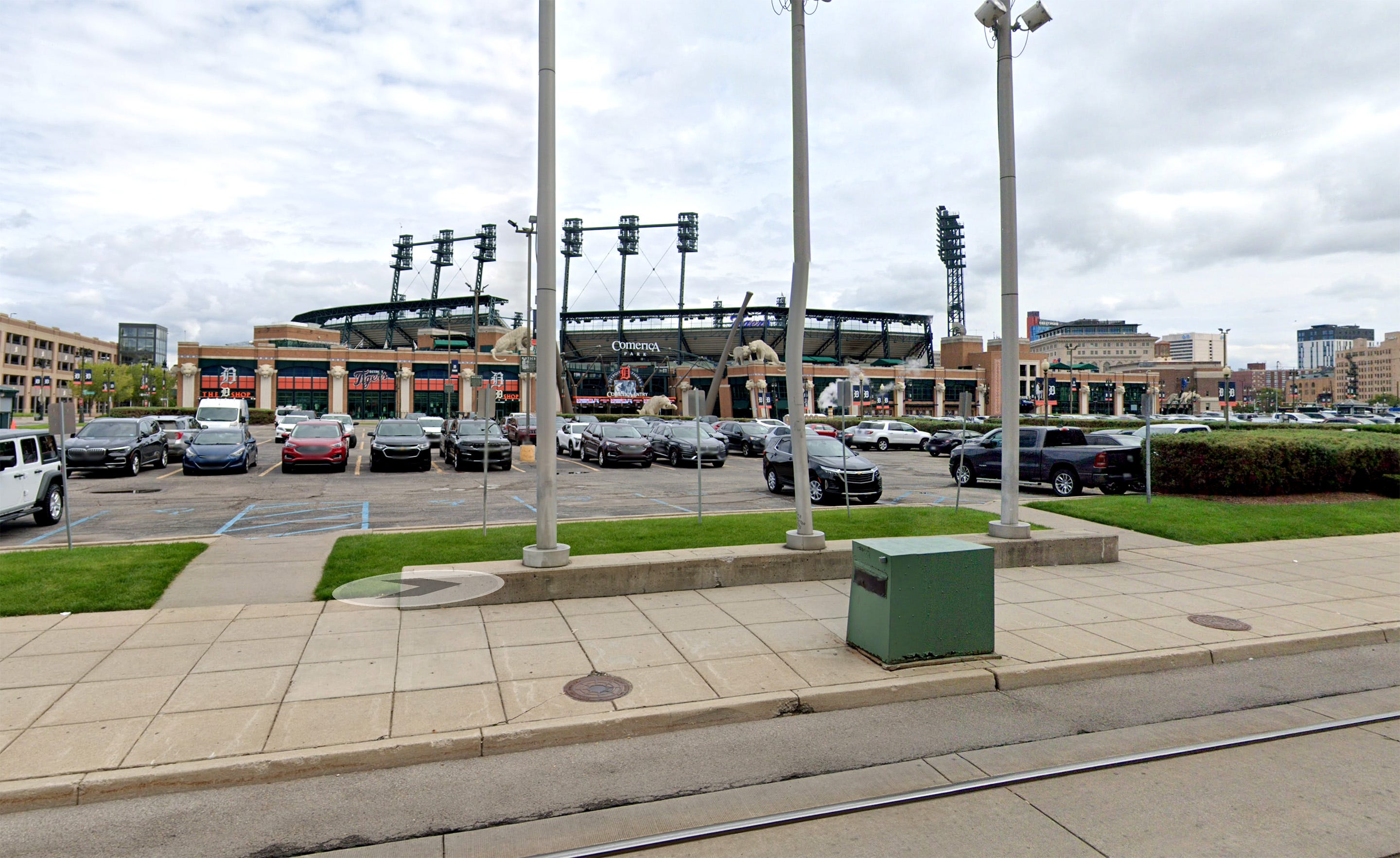 The first two structures in the next phase of District Detroit — office buildings on Woodward in front of Comerica Park — won't go into the ground as planned this summer, according to Olympia Development and its partners.